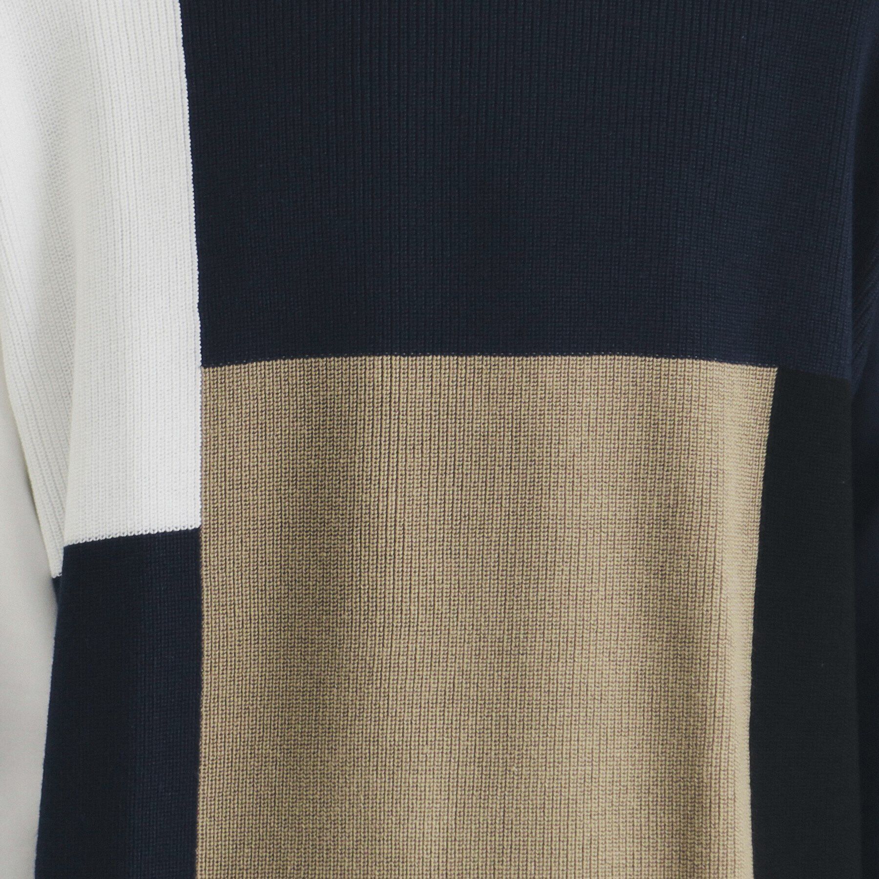 THE SHOP TK「異素材ブロッキングニットプルオーバー」|ニット・セーター|