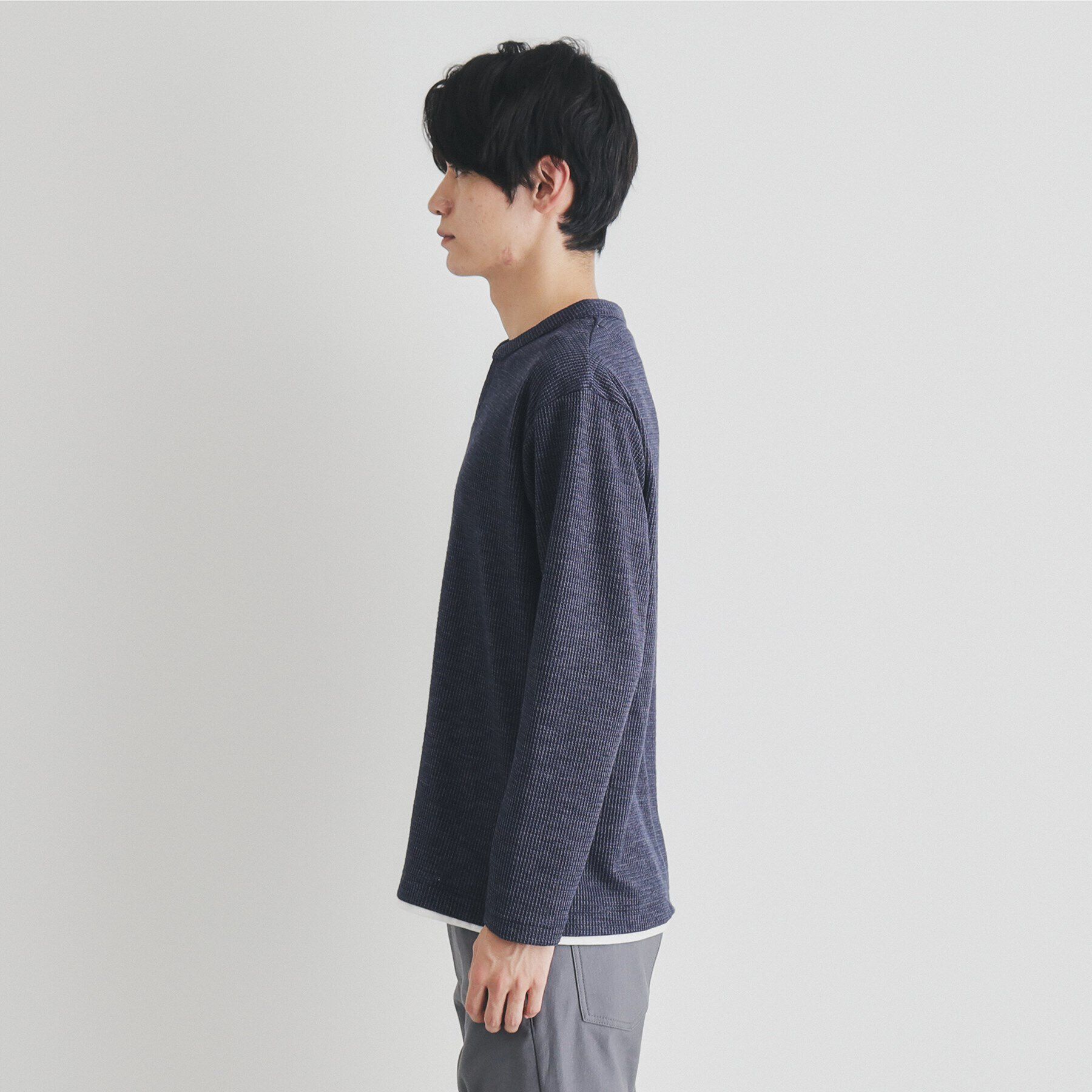 THE SHOP TK「スラブワッフルフェイクレイヤード長袖Tシャツ」|Tシャツ・カットソー|