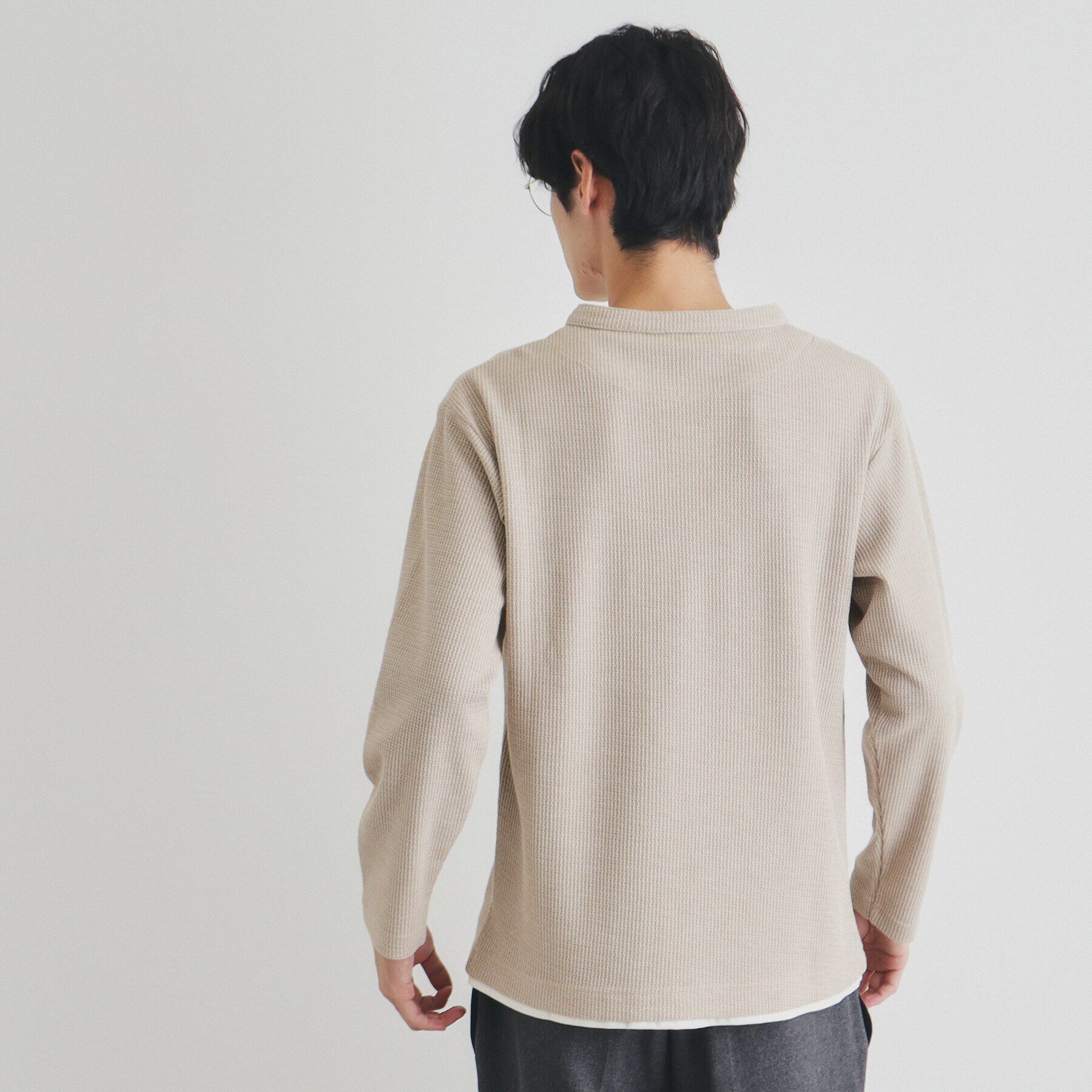 THE SHOP TK「スラブワッフルフェイクレイヤード長袖Tシャツ」|Tシャツ・カットソー|