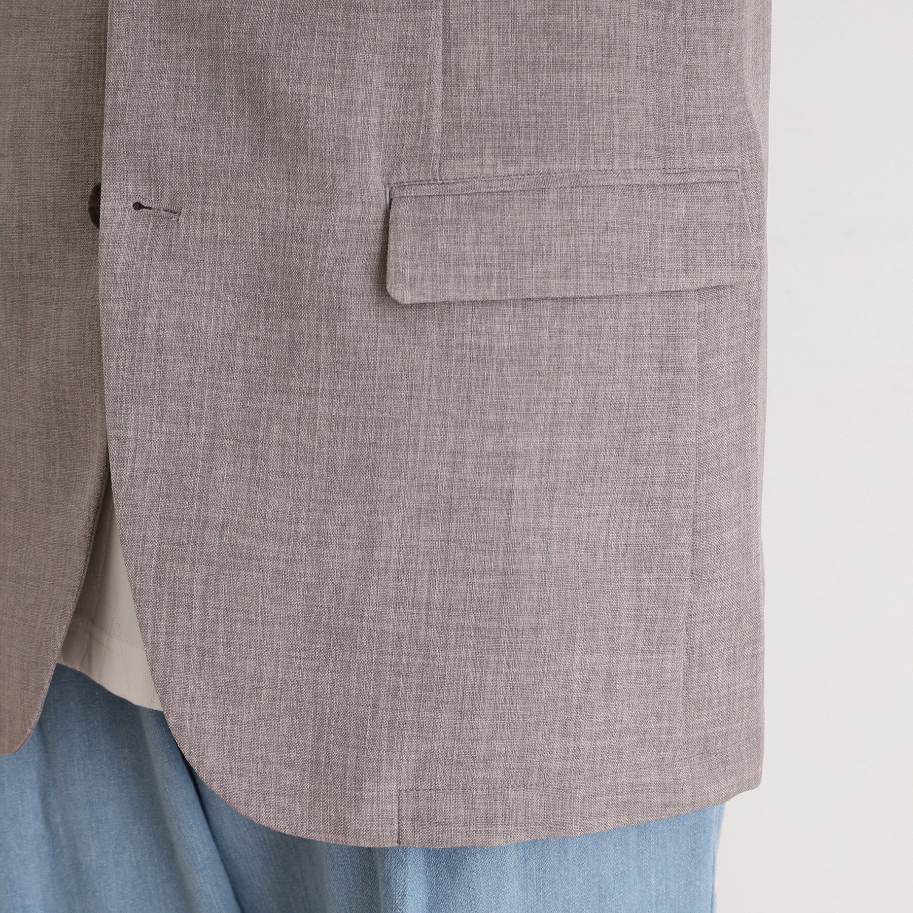 THE SHOP TK「リネンライクシングルジャケット セットアップ可」|テーラードジャケット|