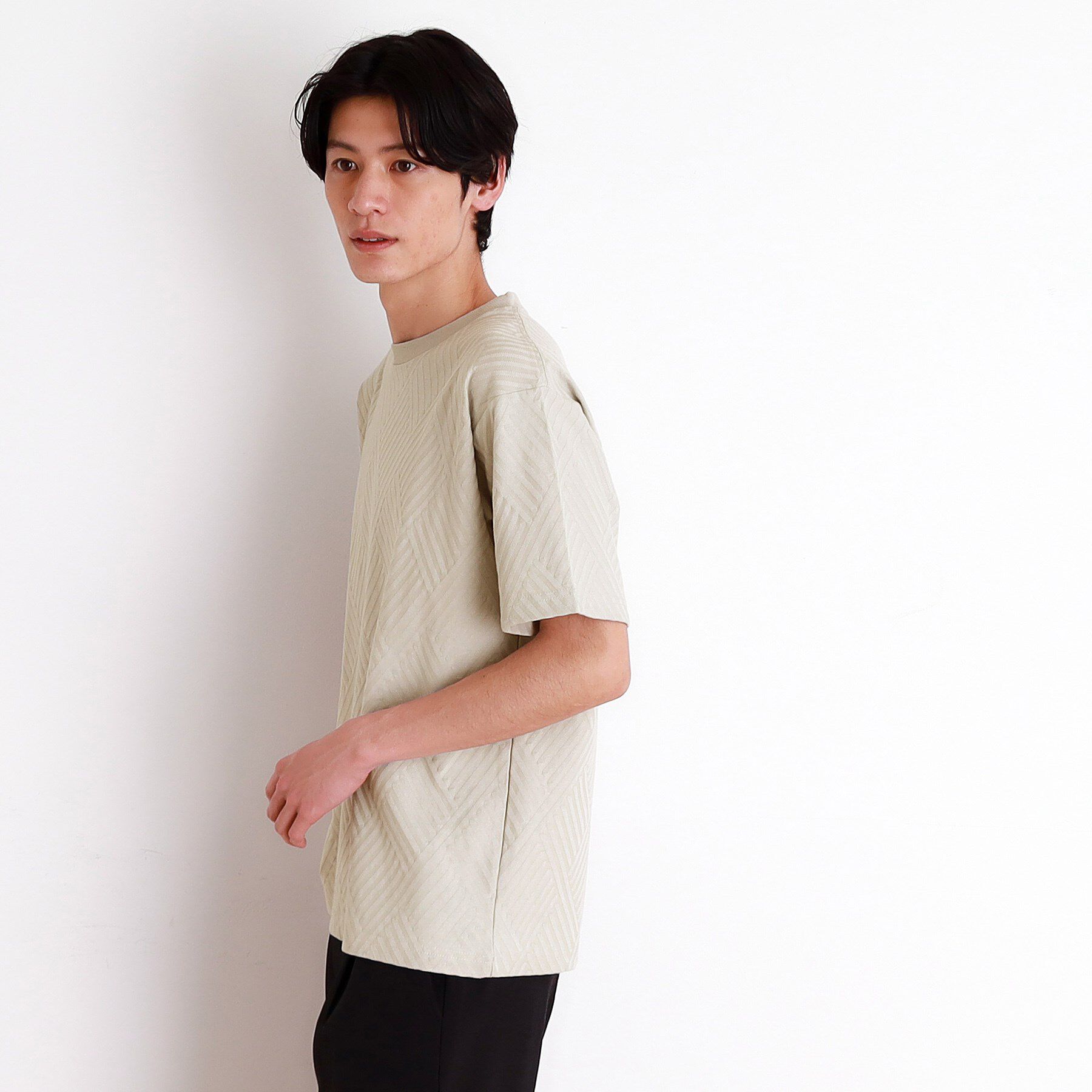THE SHOP TK「リンクスジャカード半袖Ｔシャツ」|Tシャツ・カットソー|