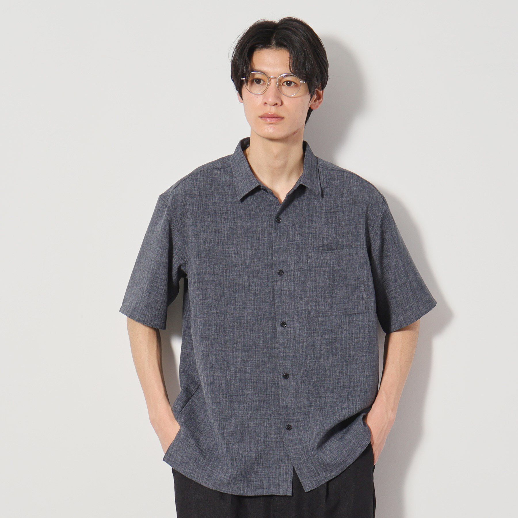 THE SHOP TK「リネンライク半袖シャツ セットアップ可」|シャツ・ブラウス|