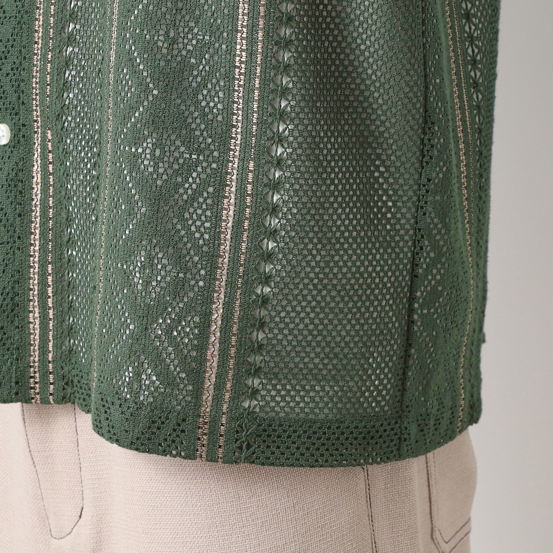 THE SHOP TK「クラフトレースアンサンブルシャツ【半袖Tシャツセットアイテム/オーバーサイズ/洗濯機OK】」|シャツ・ブラウス|