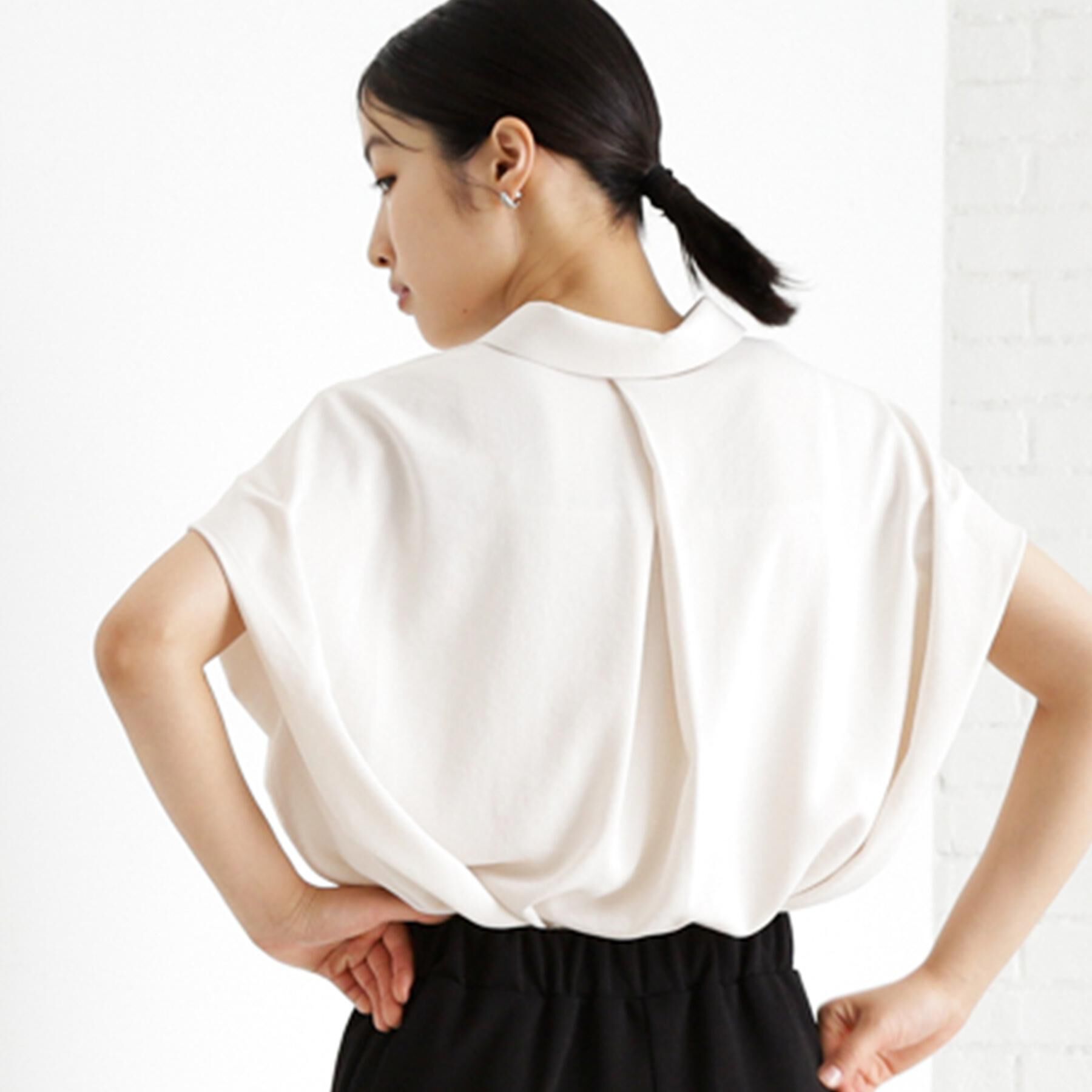 THE SHOP TK「コットンライクブラウス【接触冷感/洗濯機OK/UV/セットアップ可】」|シャツ・ブラウス|