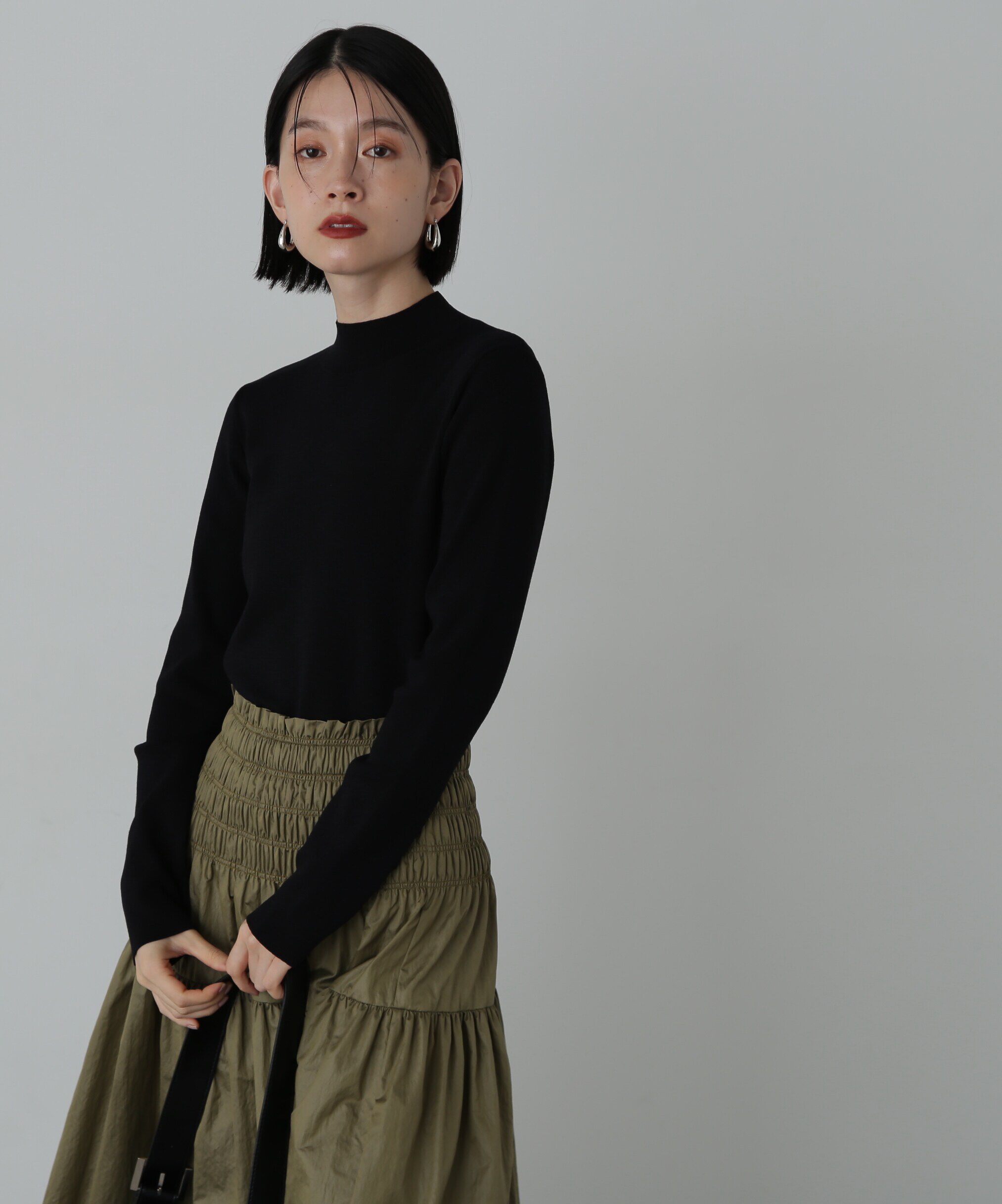  「総針ボトルネック長袖ニット」|ニット・セーター|