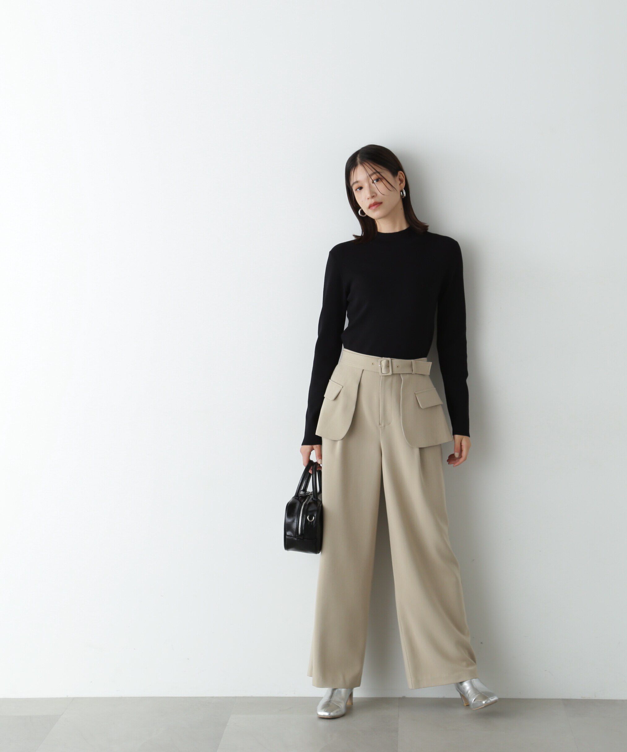  「総針ボトルネック長袖ニット」|ニット・セーター|