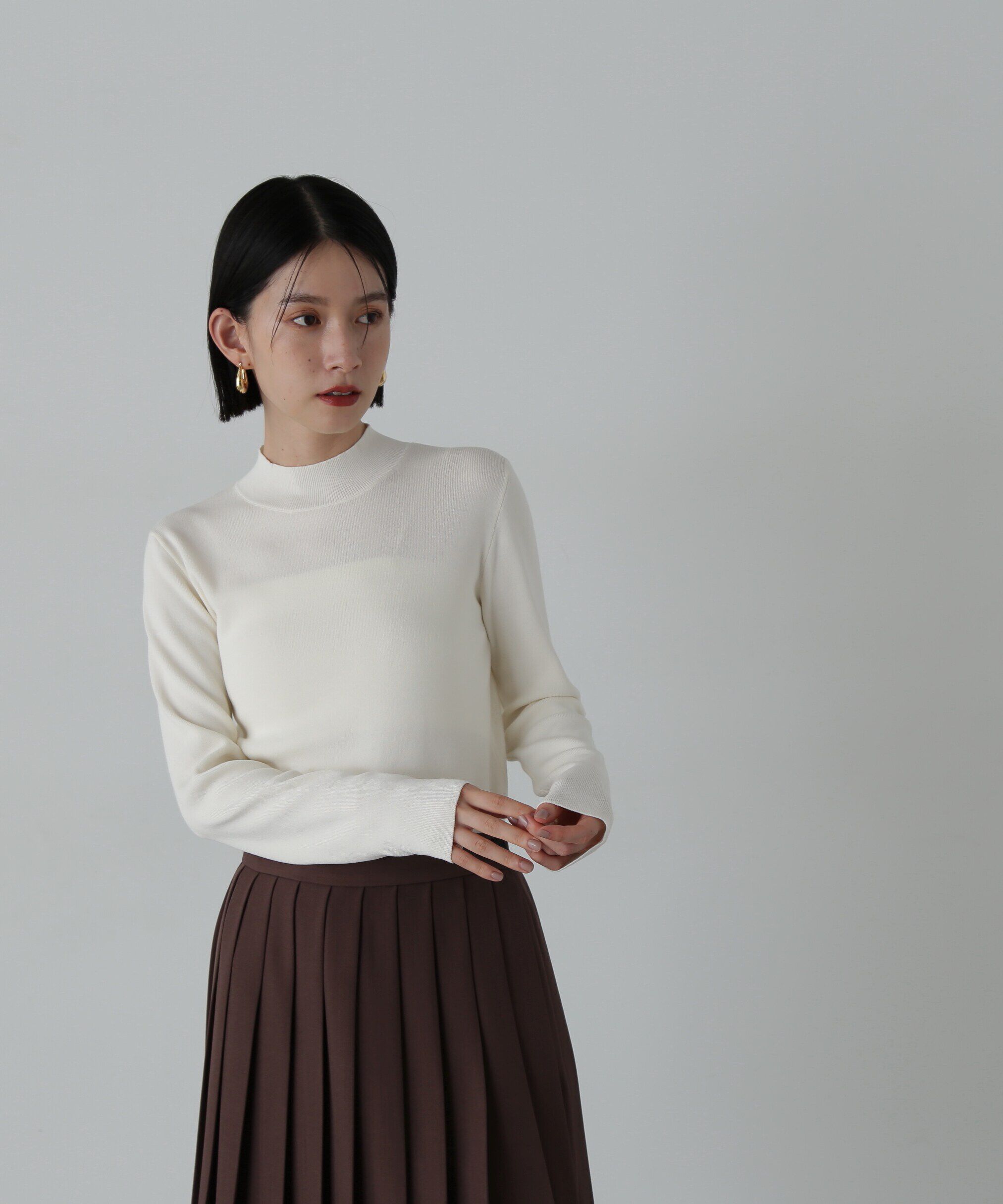  「総針ボトルネック長袖ニット」|ニット・セーター|