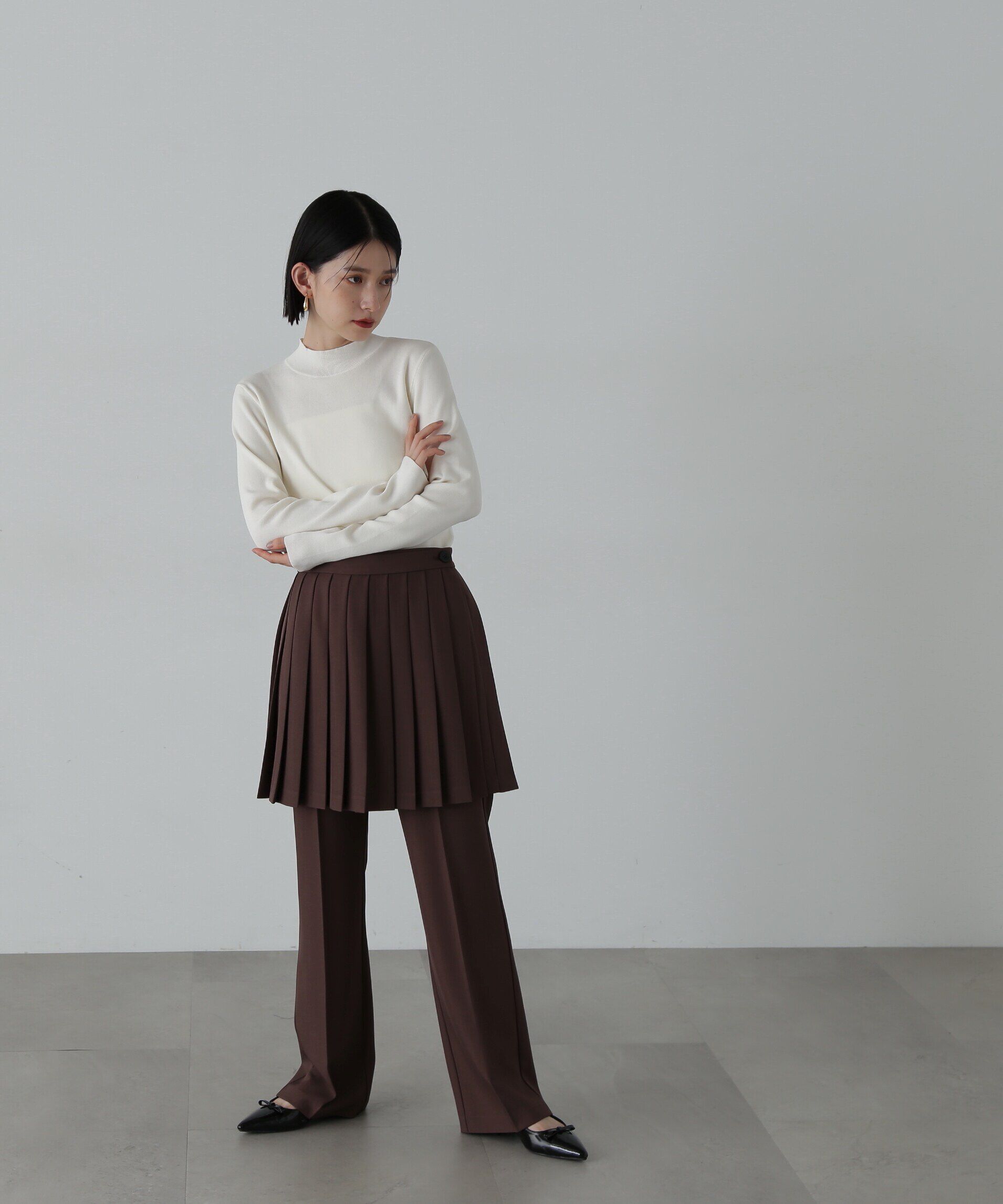  「総針ボトルネック長袖ニット」|ニット・セーター|