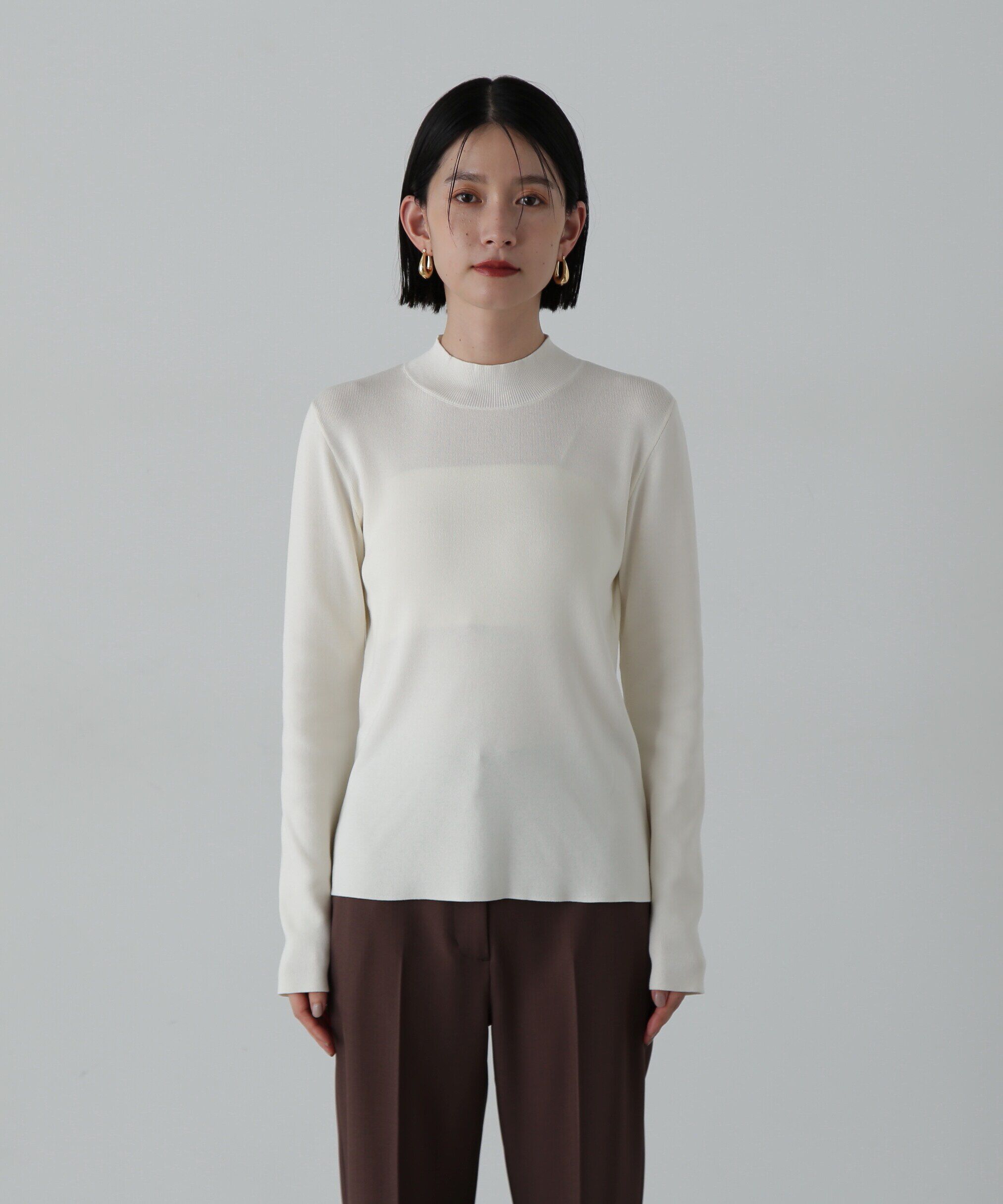  「総針ボトルネック長袖ニット」|ニット・セーター|