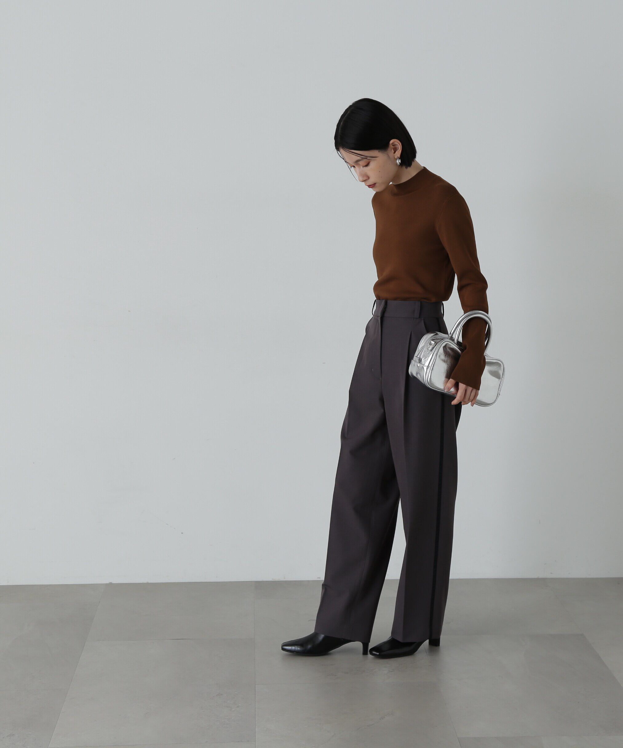  「総針ボトルネック長袖ニット」|ニット・セーター|