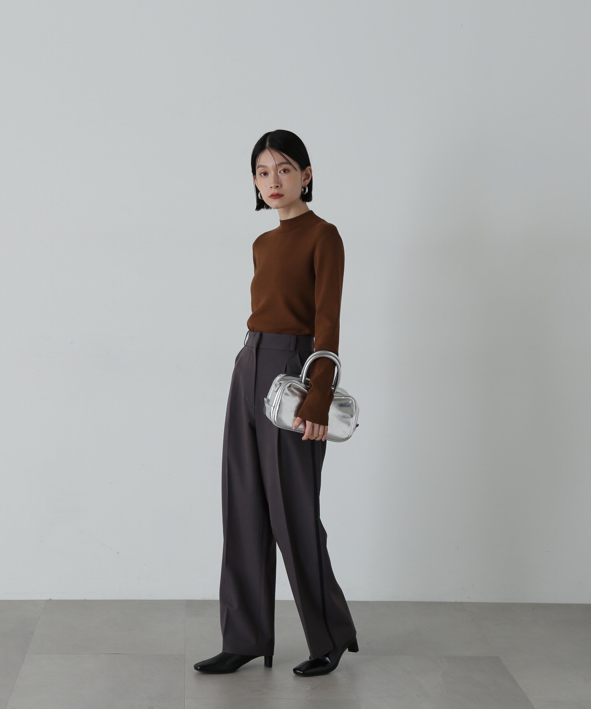  「総針ボトルネック長袖ニット」|ニット・セーター|