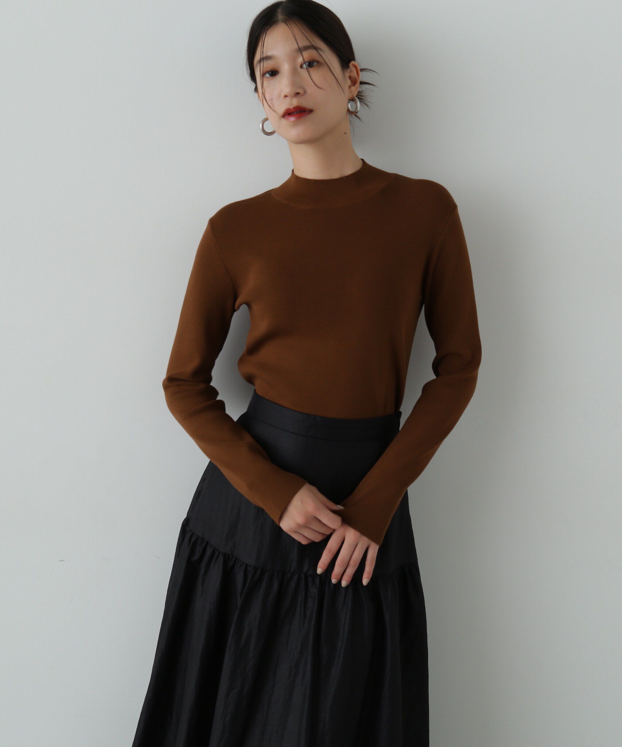  「総針ボトルネック長袖ニット」|ニット・セーター|