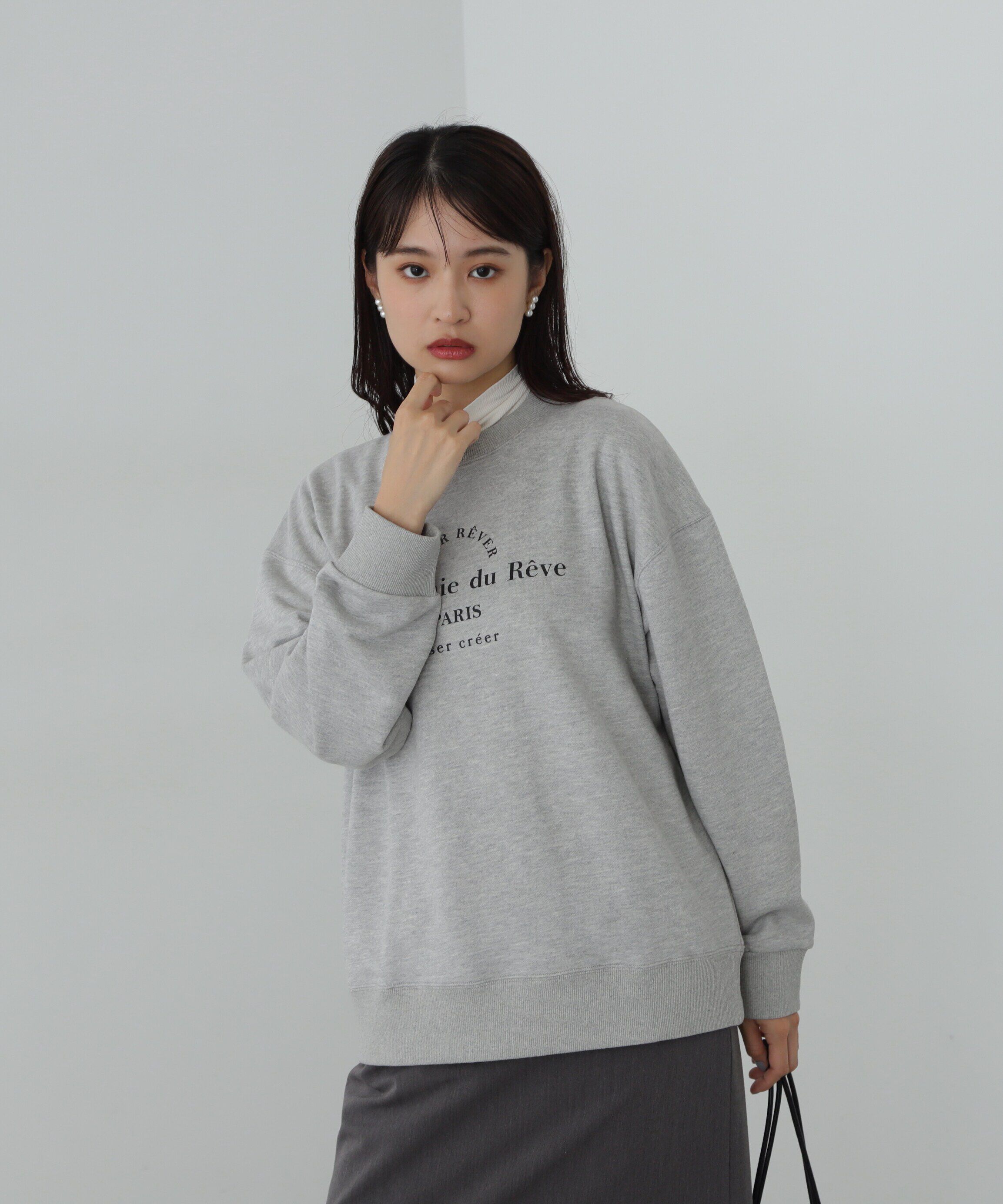  「プリントスウェット」|Tシャツ・カットソー|杢グレー