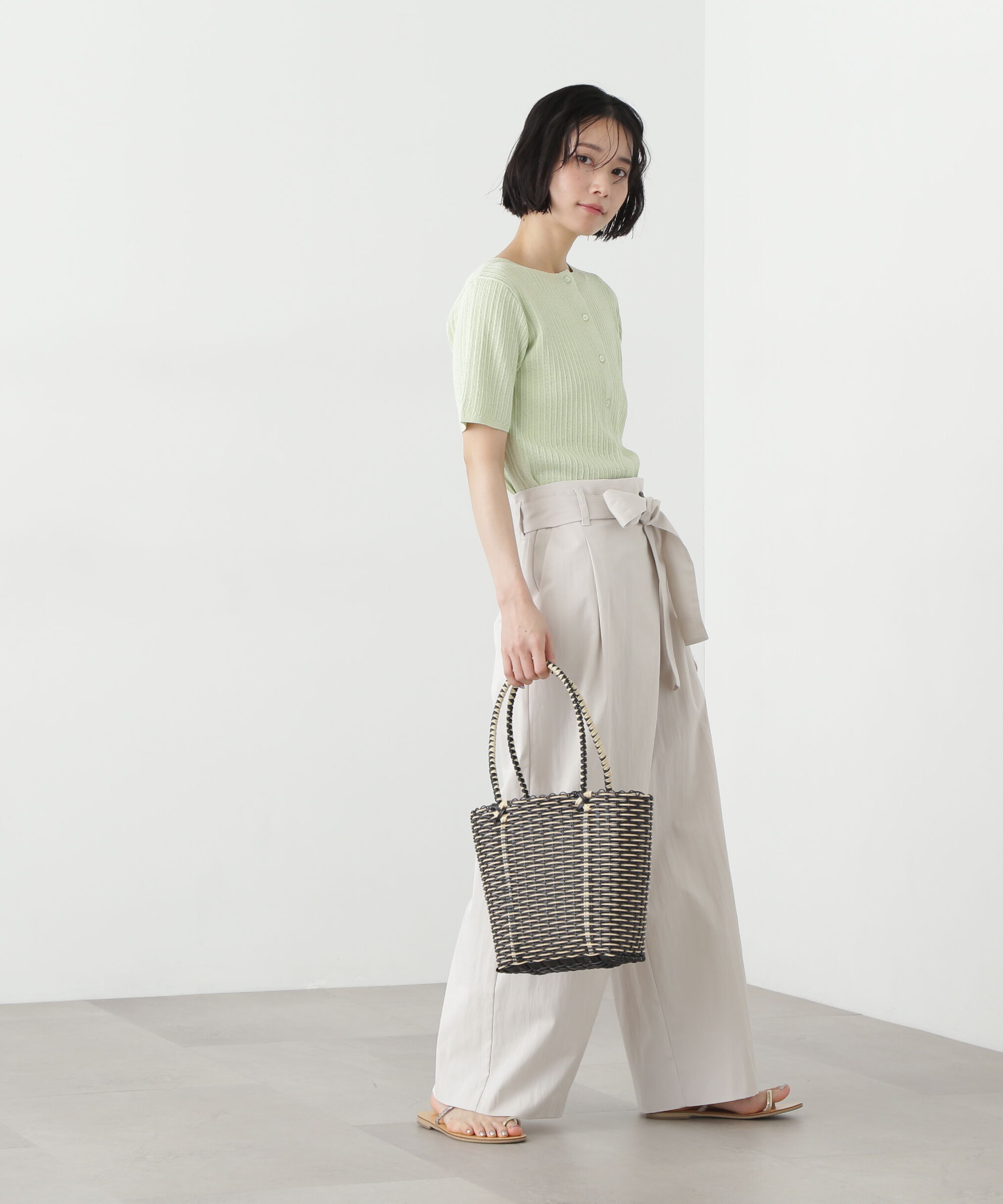  「アイレット柄ラメカーディガン」|ニット・セーター|