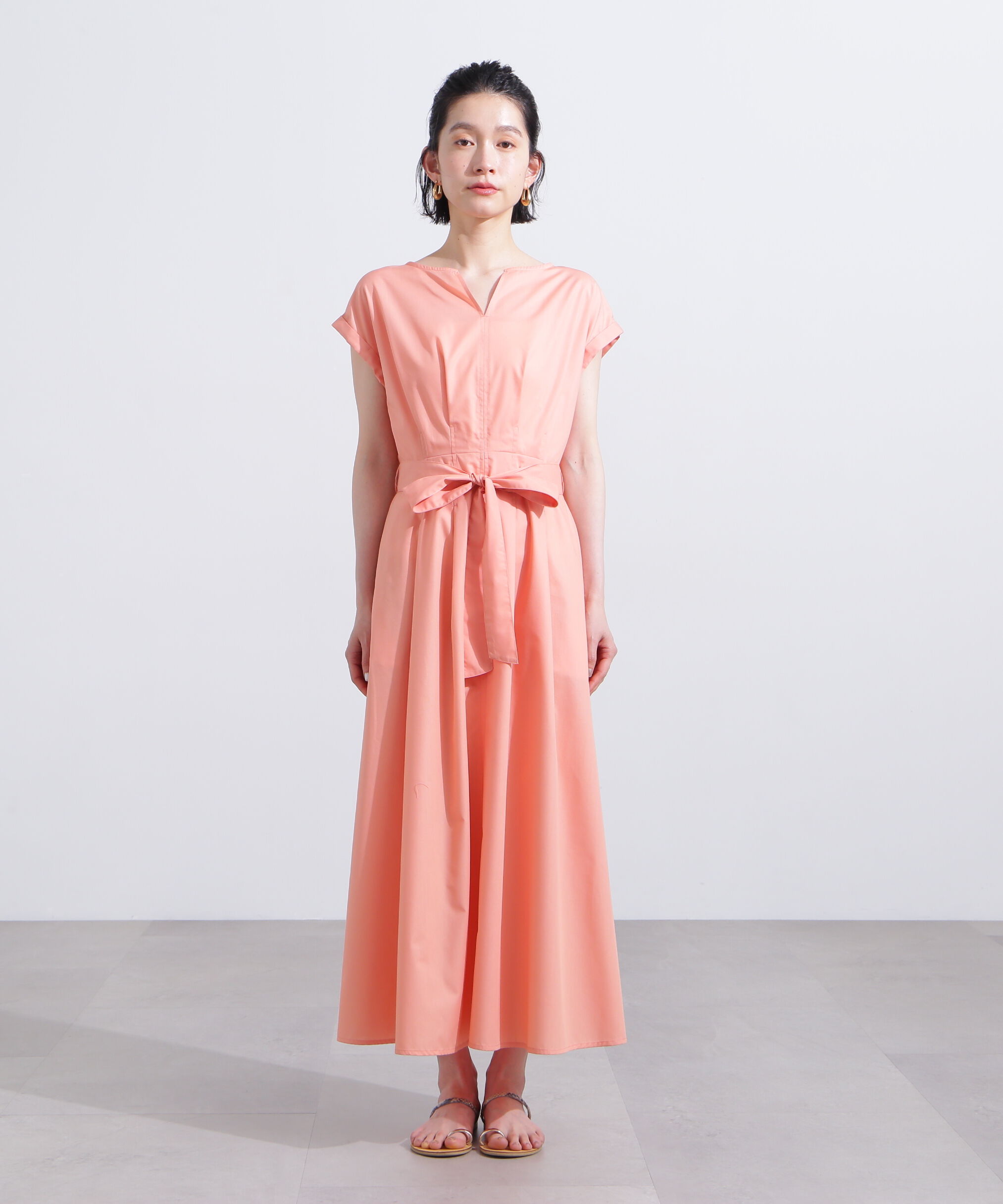  「タックウエストリボンワンピース」|ワンピース|