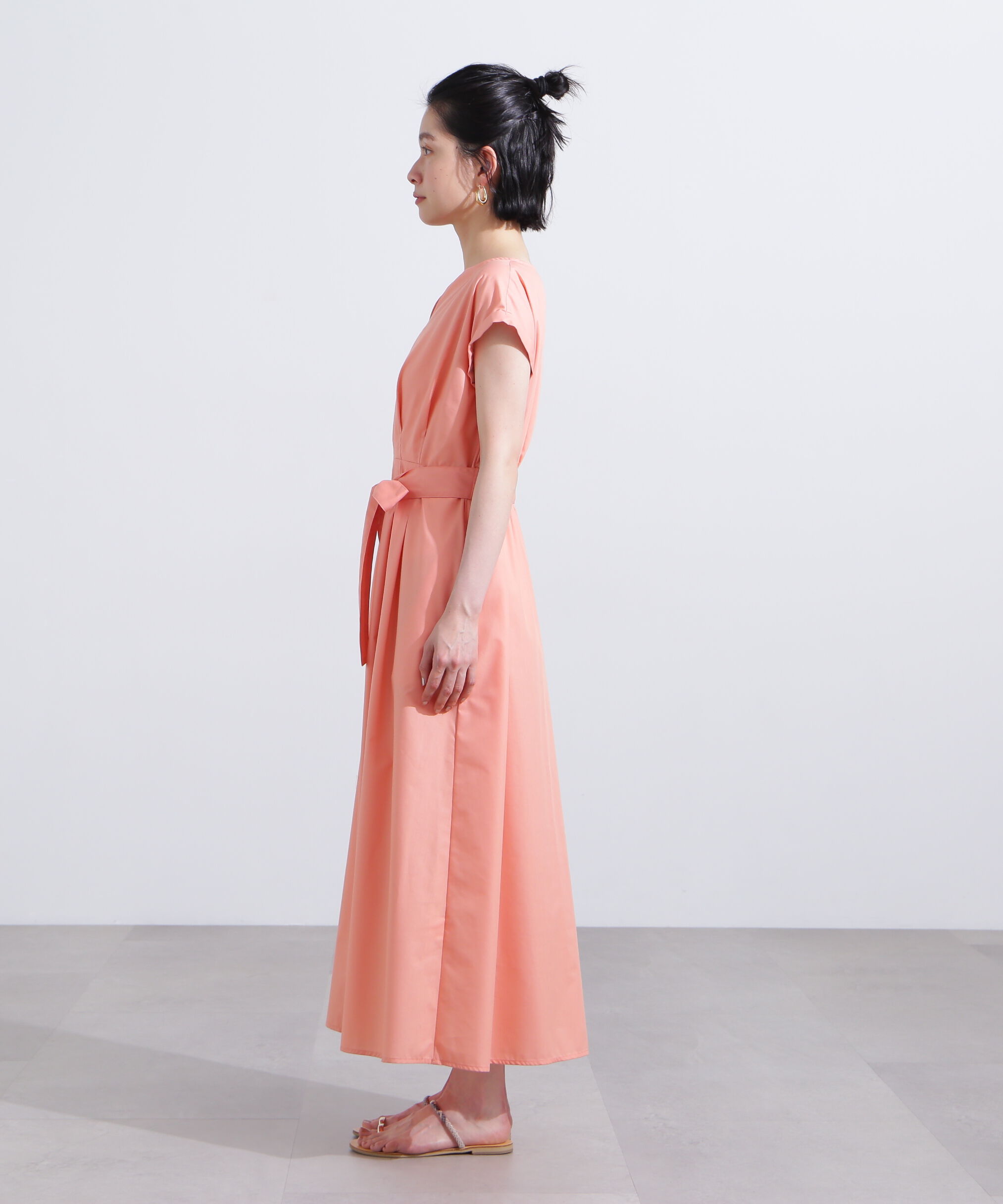  「タックウエストリボンワンピース」|ワンピース|