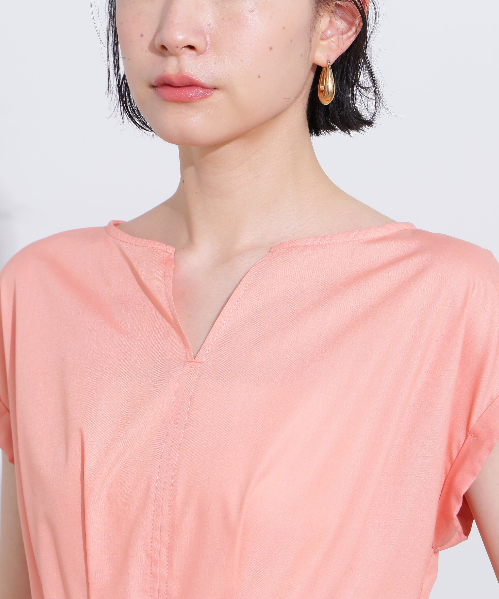  「タックウエストリボンワンピース」|ワンピース|