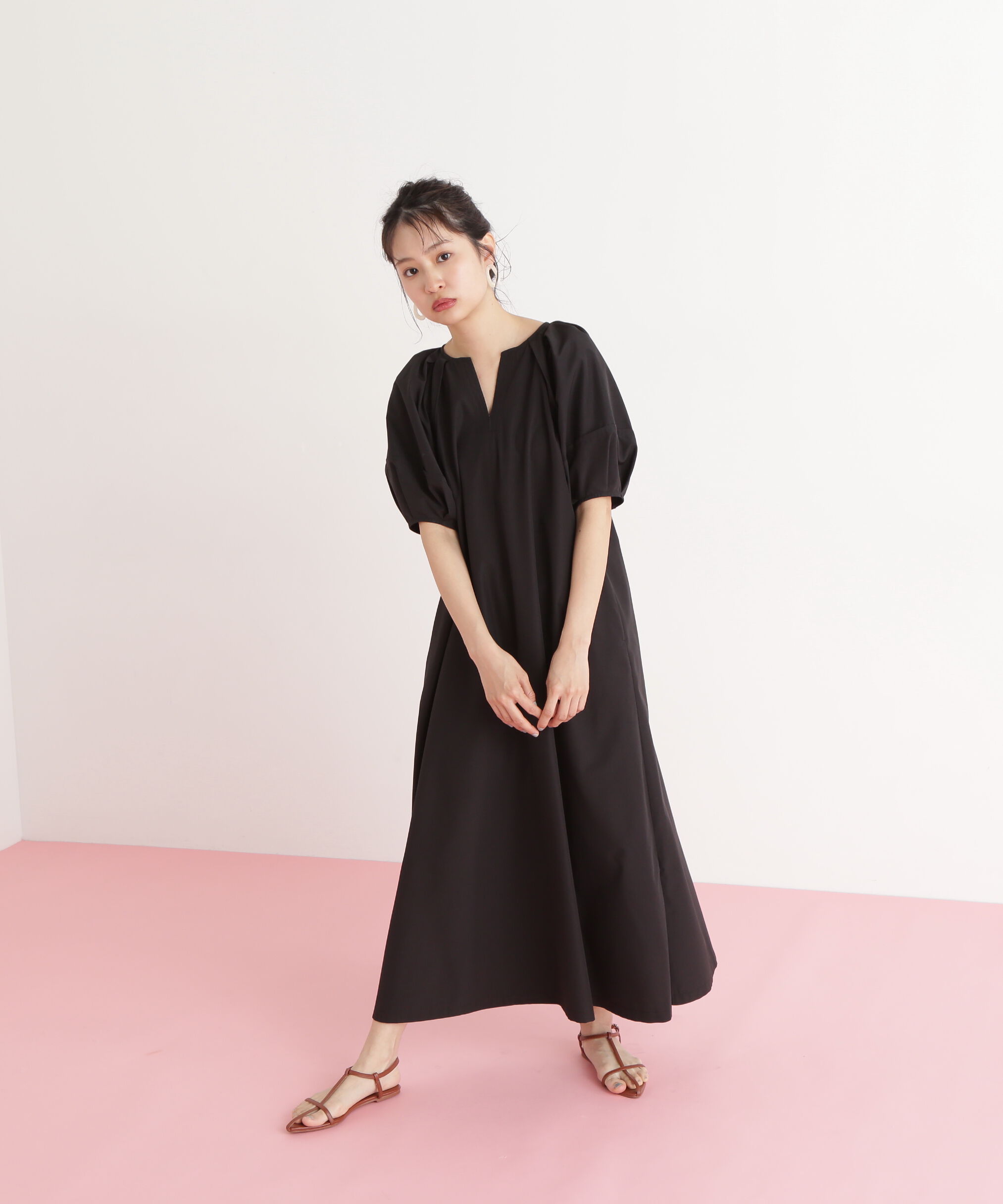  「タックスリーブワンピース」|ワンピース|