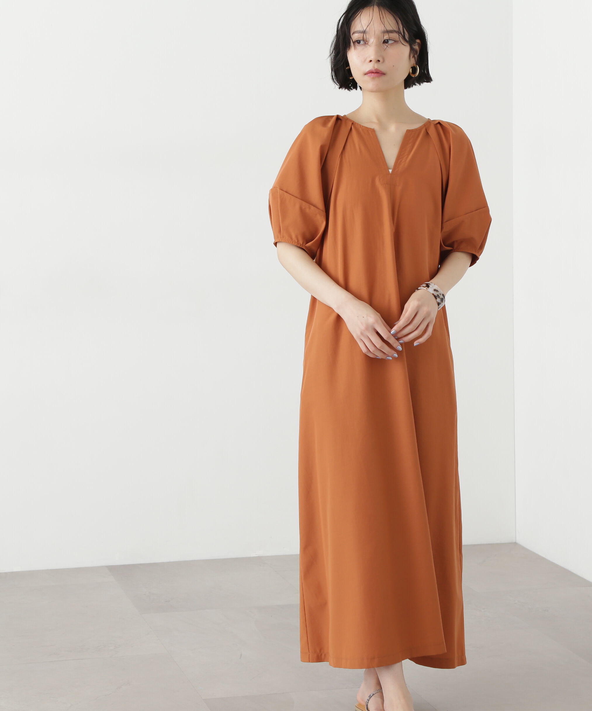  「タックスリーブワンピース」|ワンピース|