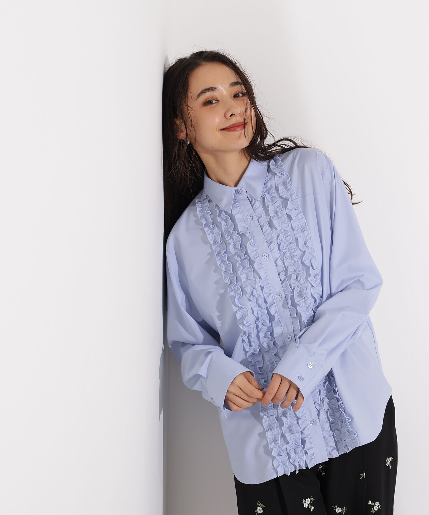  「フロントフリルブラウス」|シャツ・ブラウス|