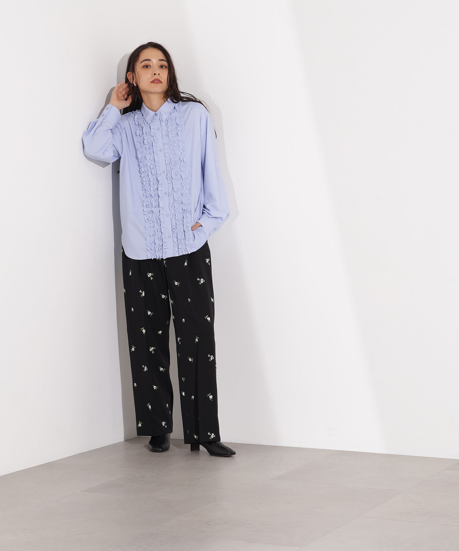  「フロントフリルブラウス」|シャツ・ブラウス|