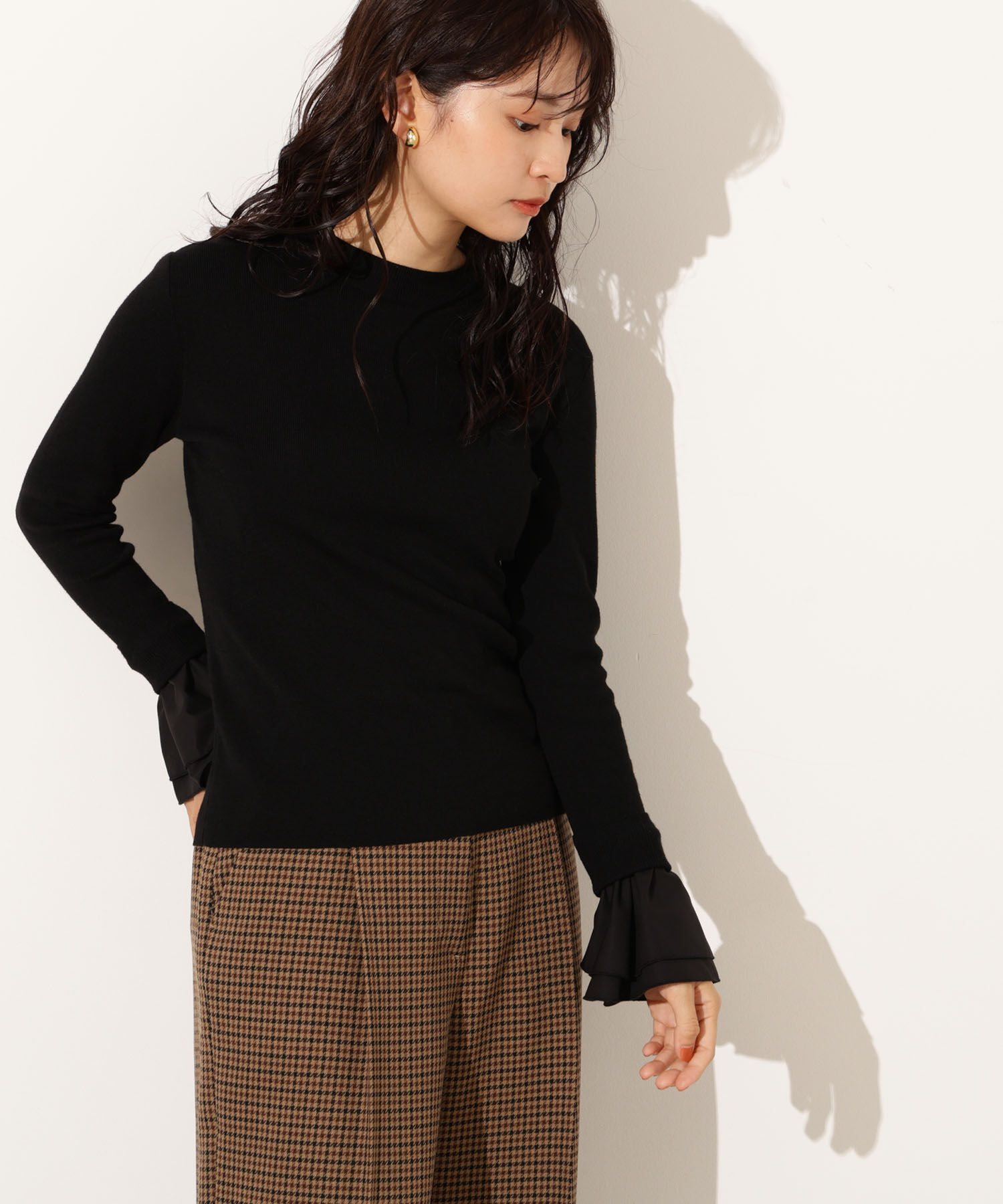  「カフスドッキングニット」|ニット・セーター|