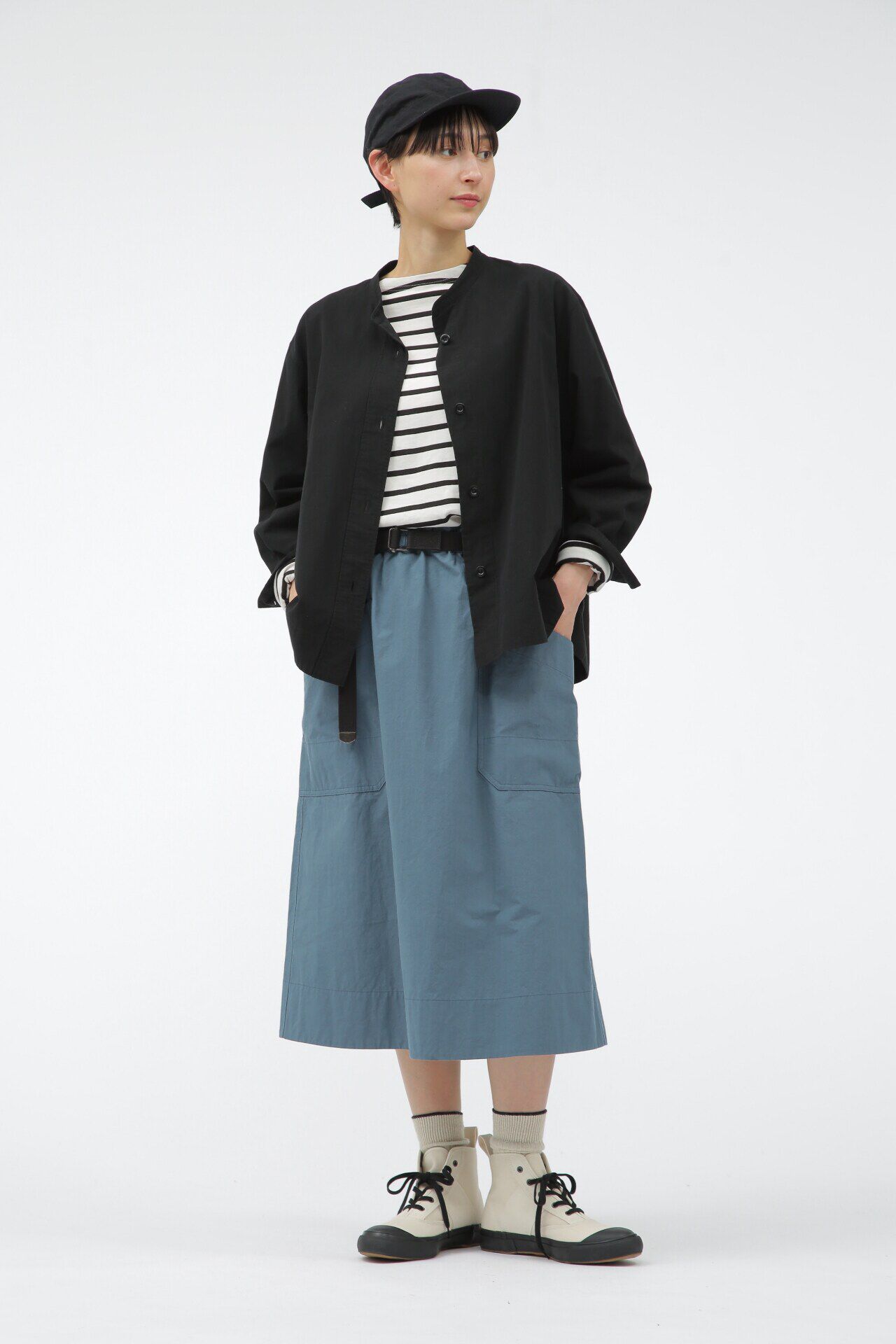 MHL.「WASHED COTTON POPLIN」|スカート|