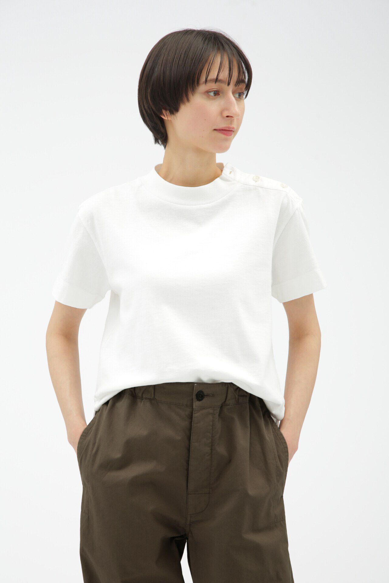 MHL.「WORN LIGHT COTTON JERSEY」|Tシャツ・カットソー|WHITE