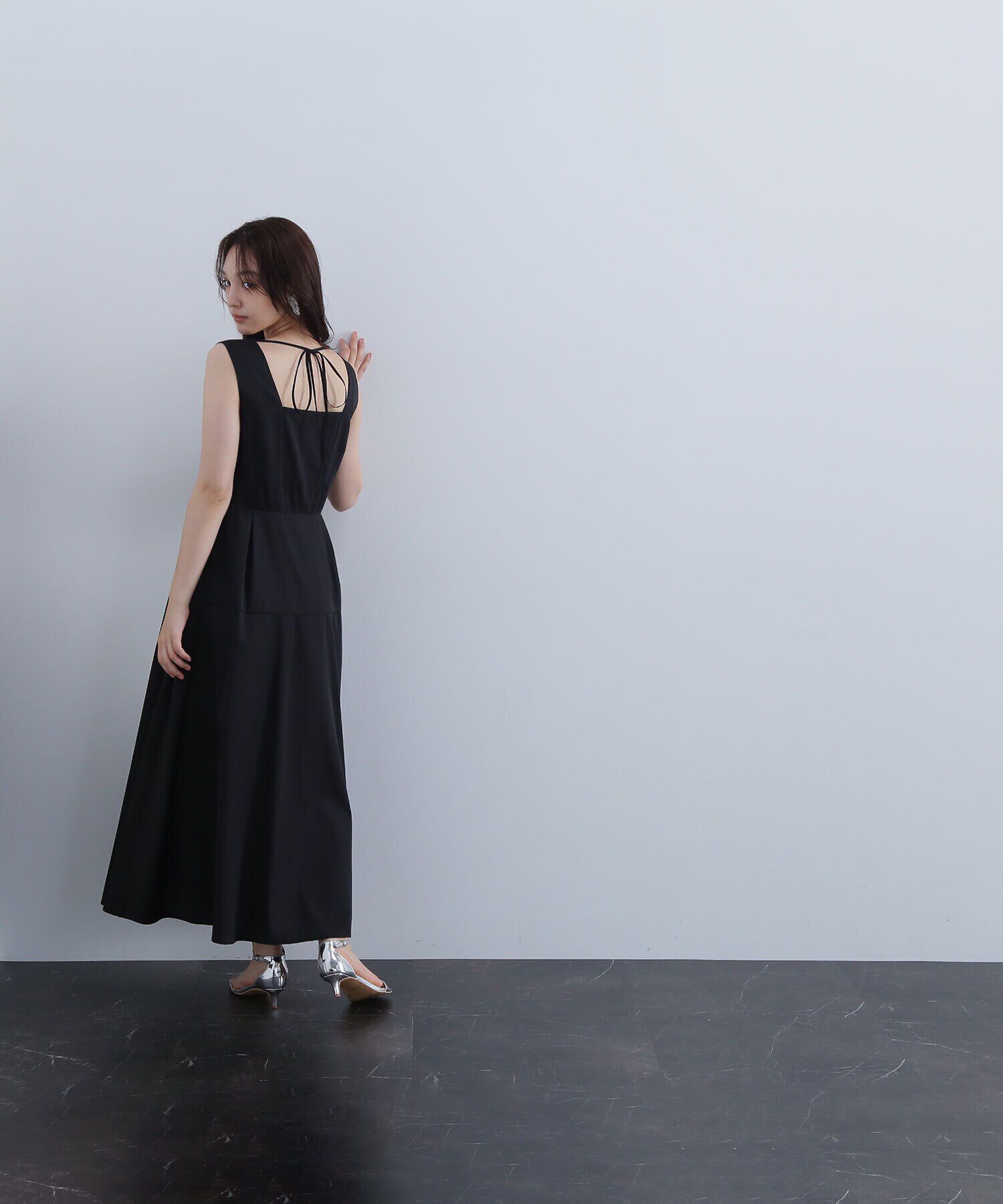  「バックシャンフレアワンピース」|ワンピース|