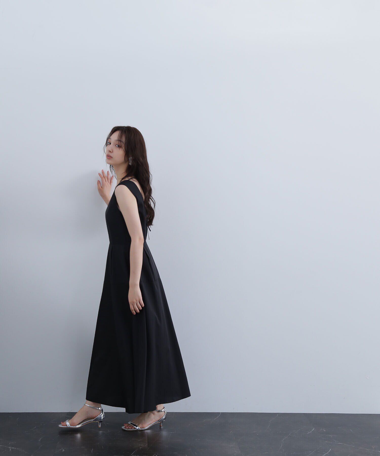  「バックシャンフレアワンピース」|ワンピース|