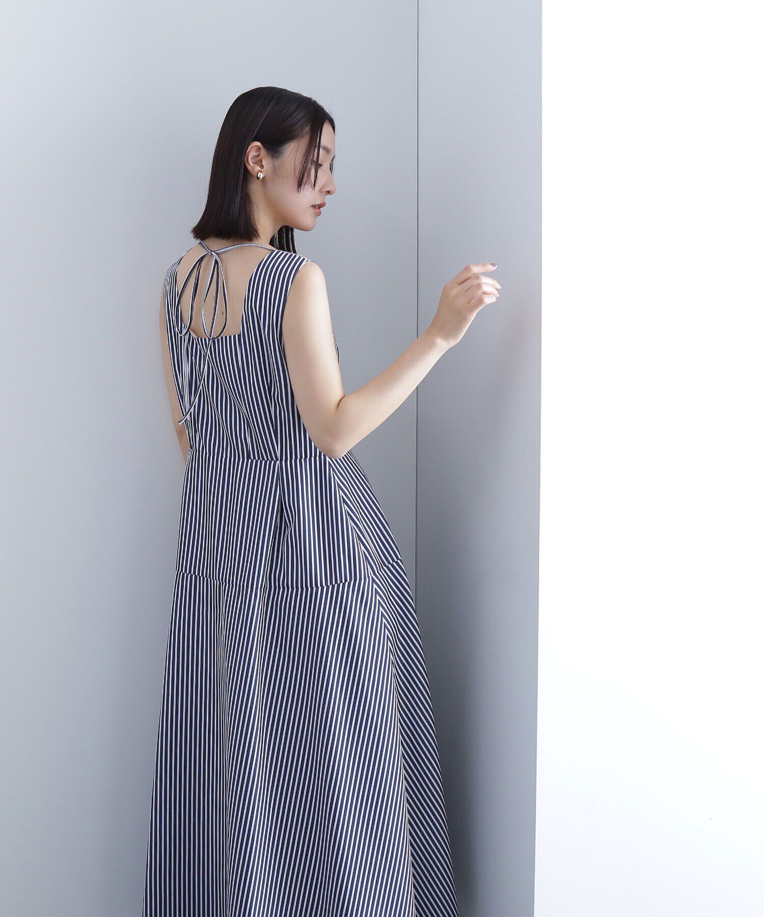  「バックシャンフレアワンピース」|ワンピース|ネイビースト 2