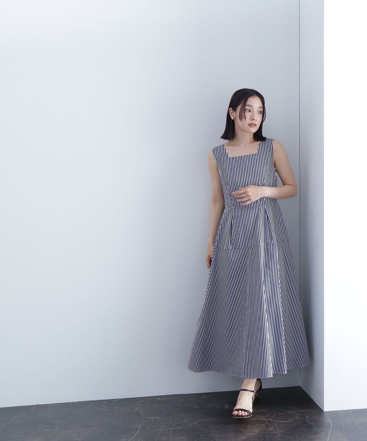  「バックシャンフレアワンピース」|ワンピース|