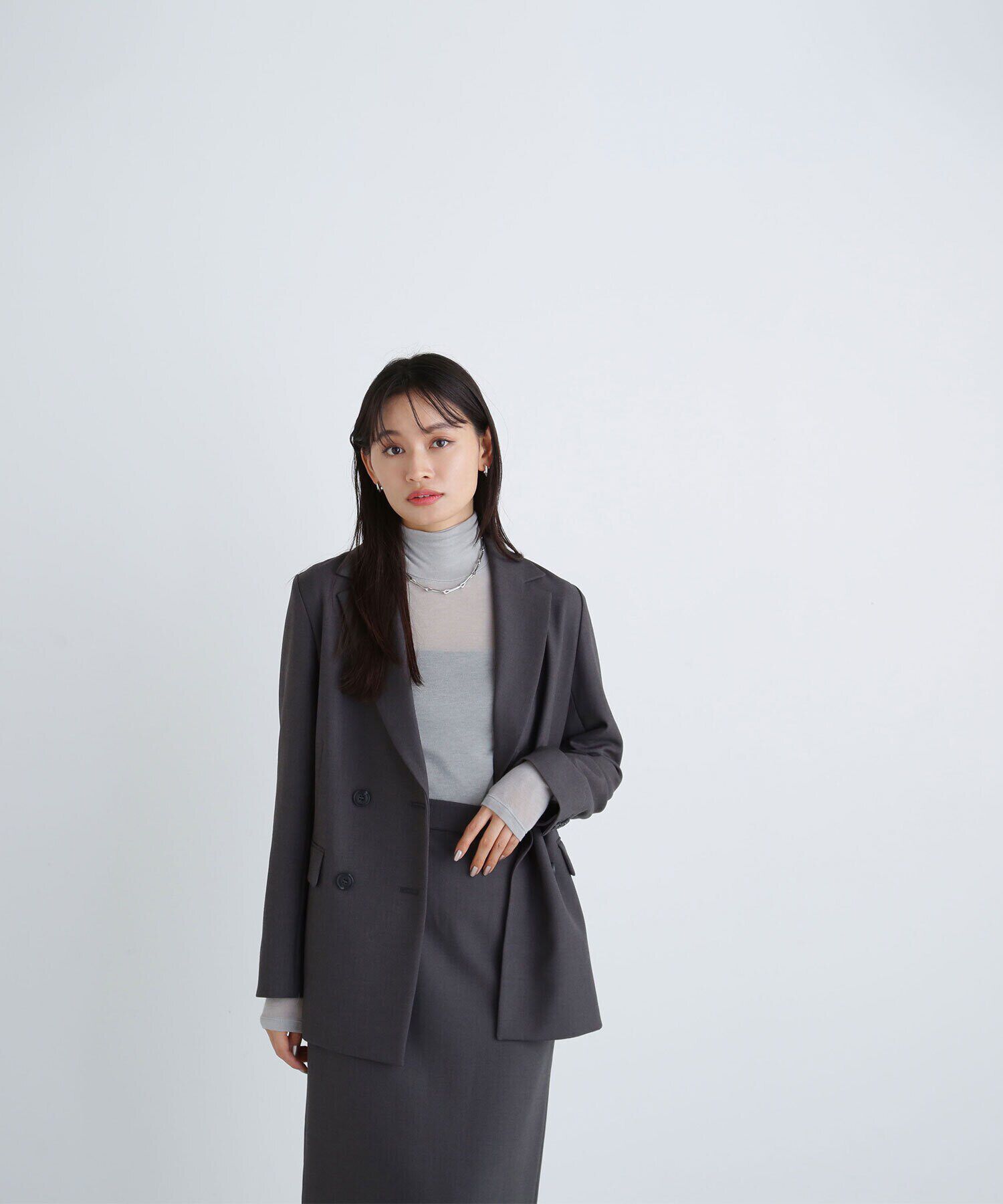  「＜リラクシーセットアップシリーズ＞ダブルブレストジャケット」|その他|