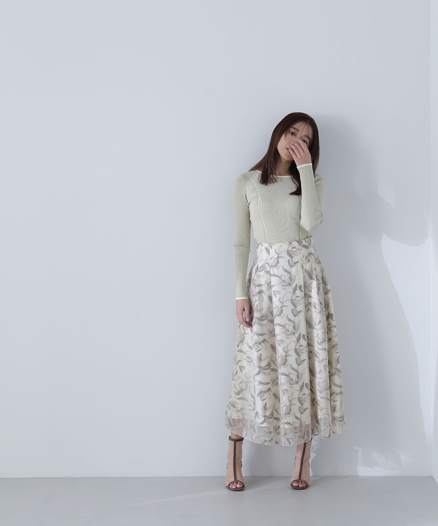  「チュール刺繍レーススカート」|スカート|イエローベー 2