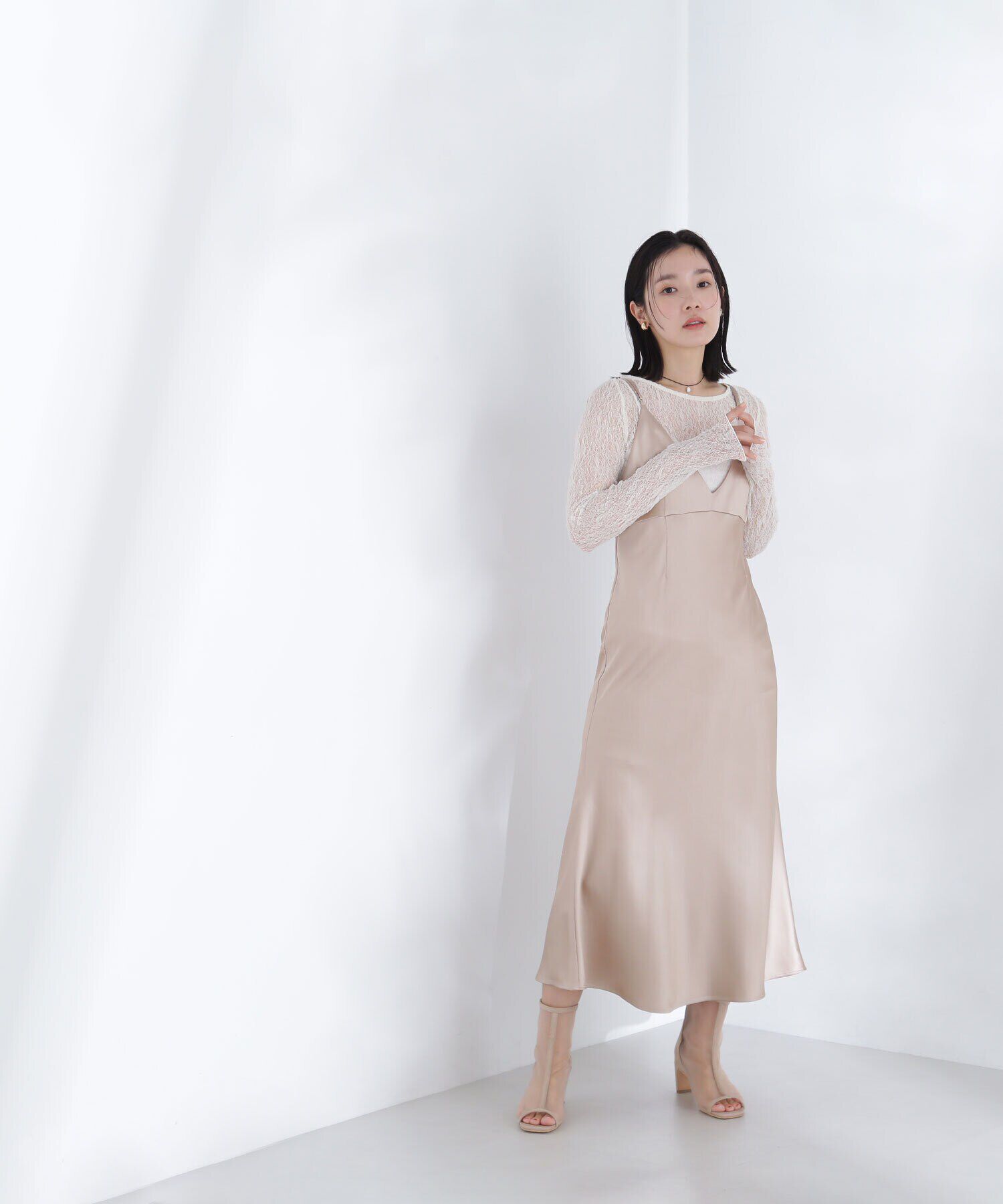  「ソフトシアーレースカットソー」|Tシャツ・カットソー|