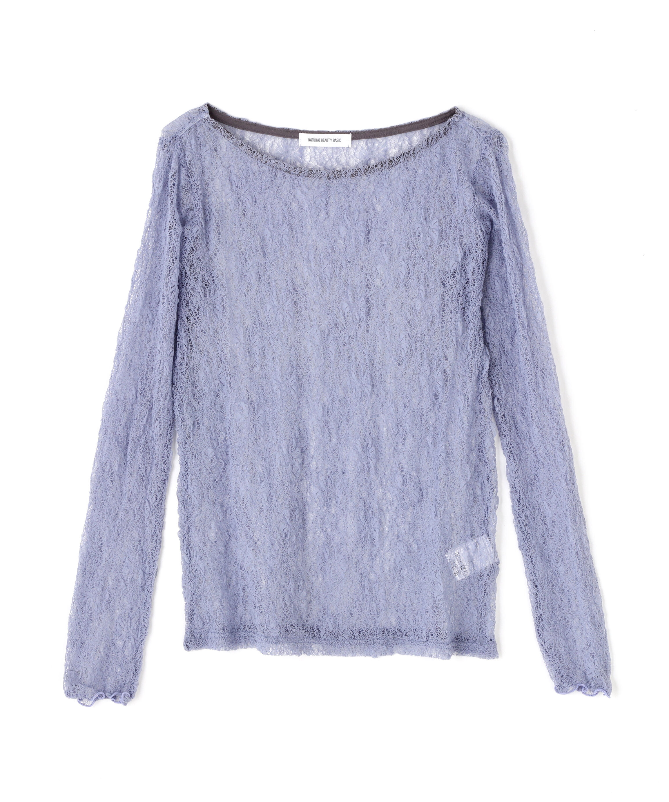  「ソフトシアーレースカットソー」|Tシャツ・カットソー|