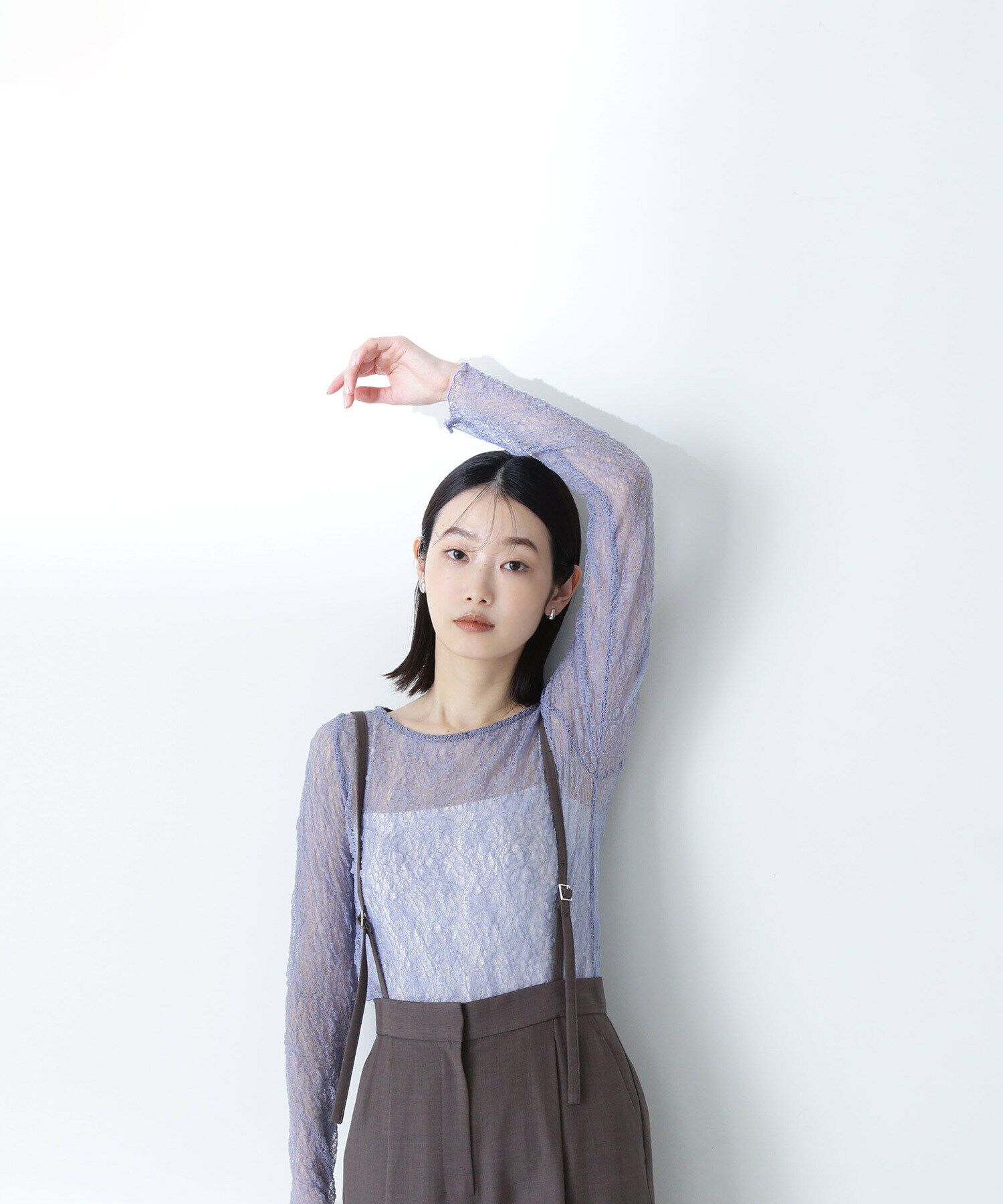  「ソフトシアーレースカットソー」|Tシャツ・カットソー|