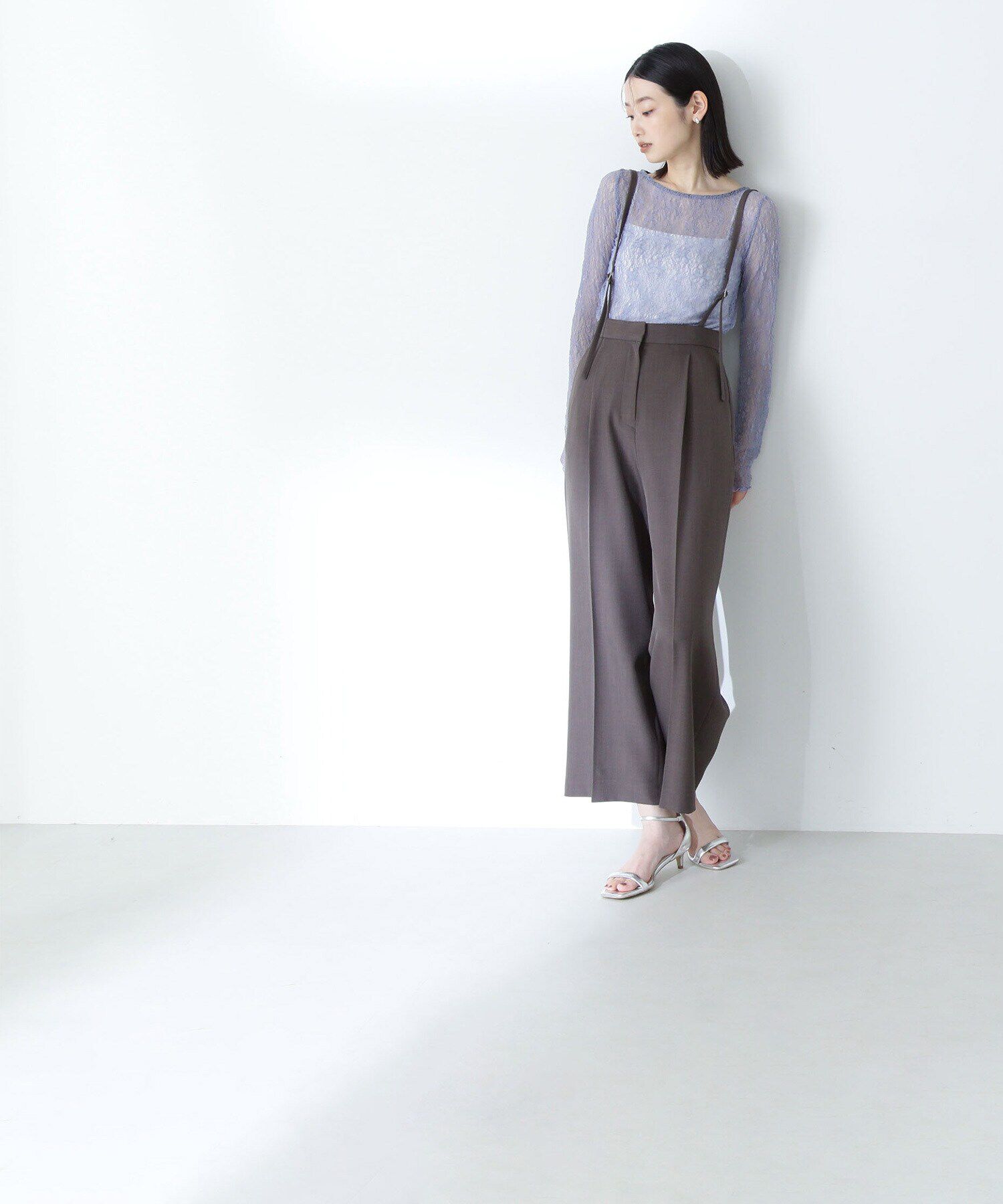  「ソフトシアーレースカットソー」|Tシャツ・カットソー|