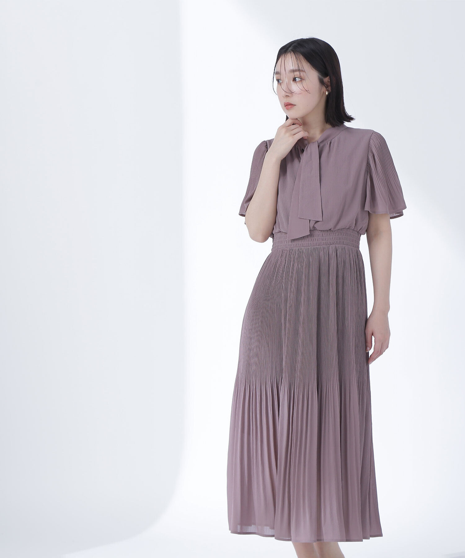  「楊柳ボウタイワンピース」|ワンピース|