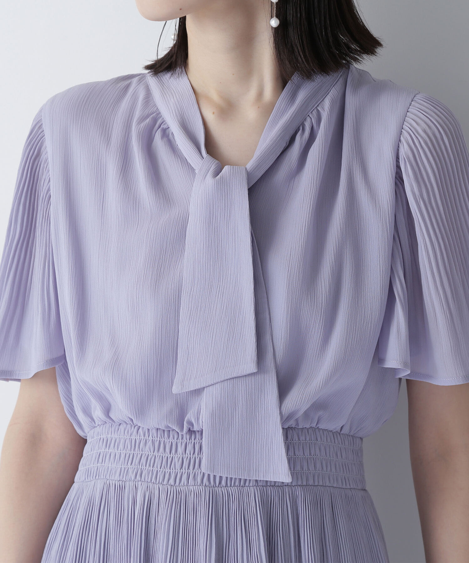  「楊柳ボウタイワンピース」|ワンピース|