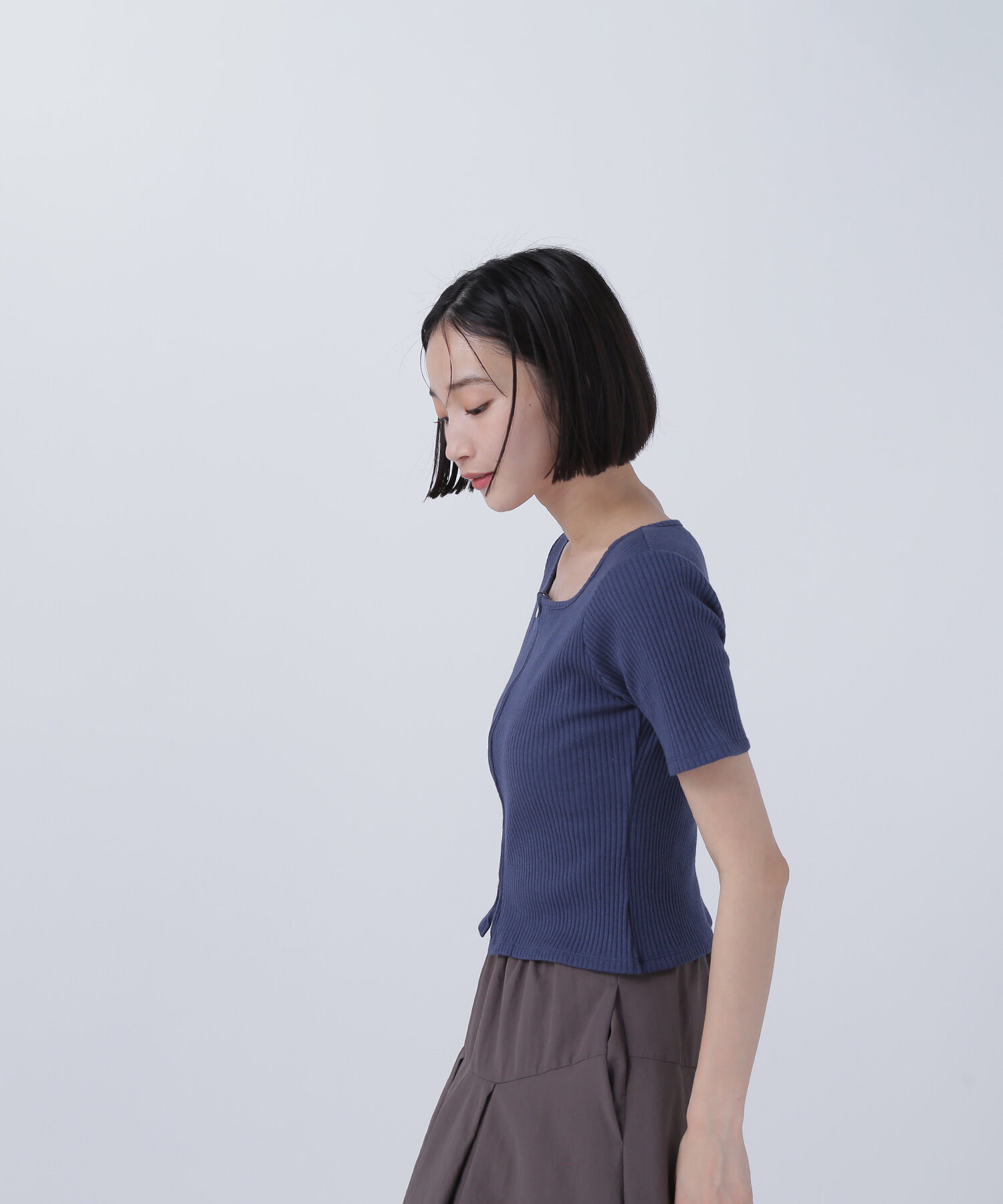  「コンパクトジップトップス」|Tシャツ・カットソー|