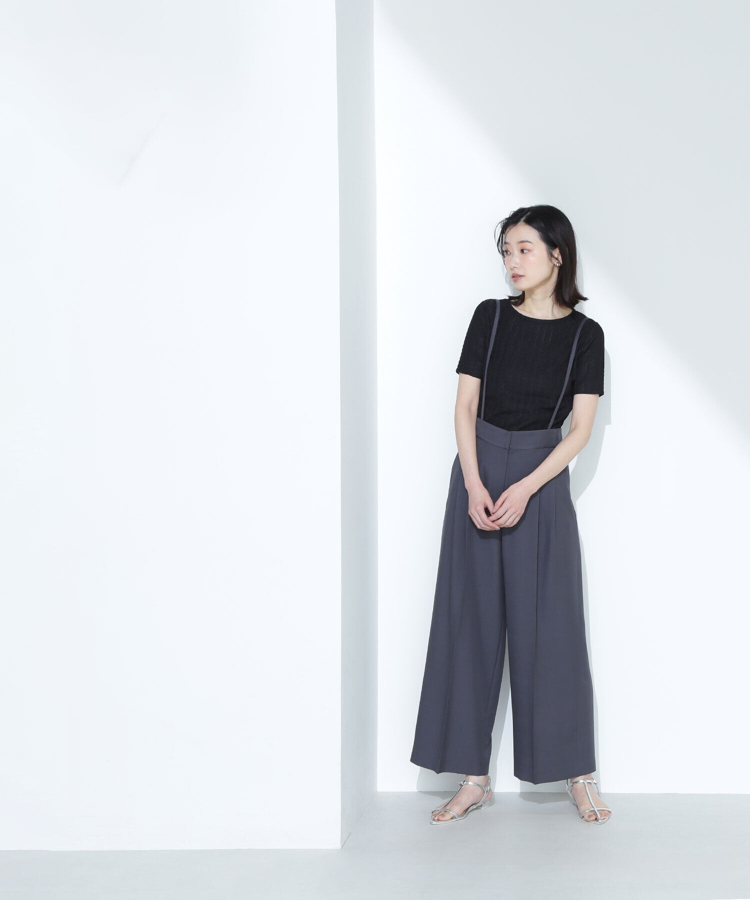  「ふくれジャガードコンパクトトップス」|Tシャツ・カットソー|