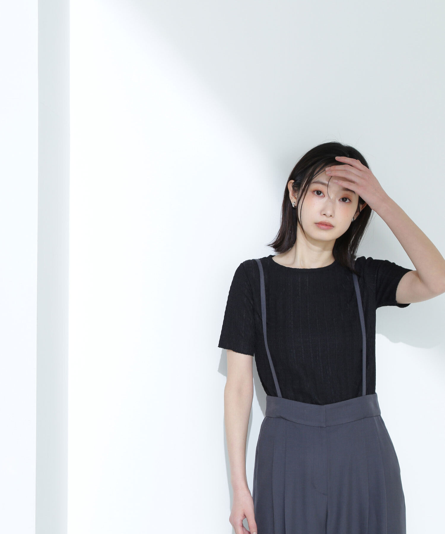  「ふくれジャガードコンパクトトップス」|Tシャツ・カットソー|