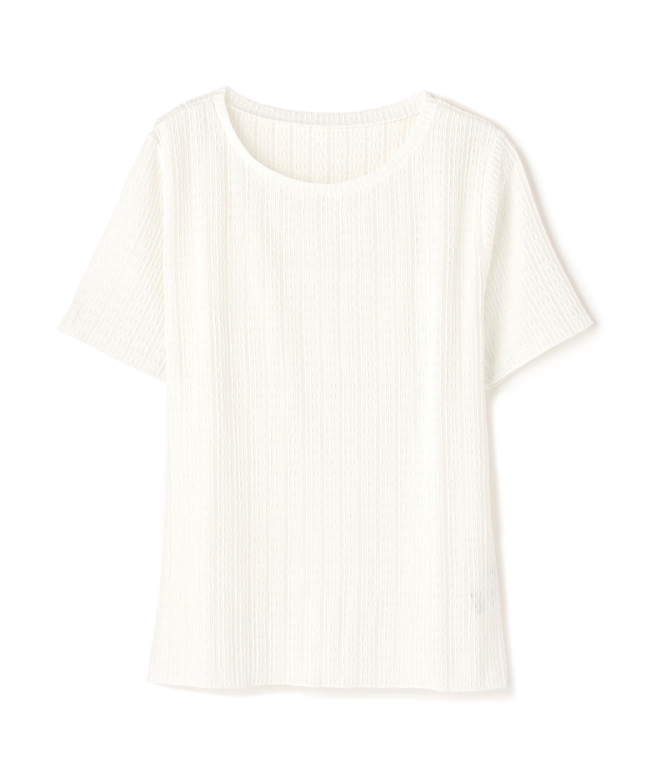  「ふくれジャガードコンパクトトップス」|Tシャツ・カットソー|