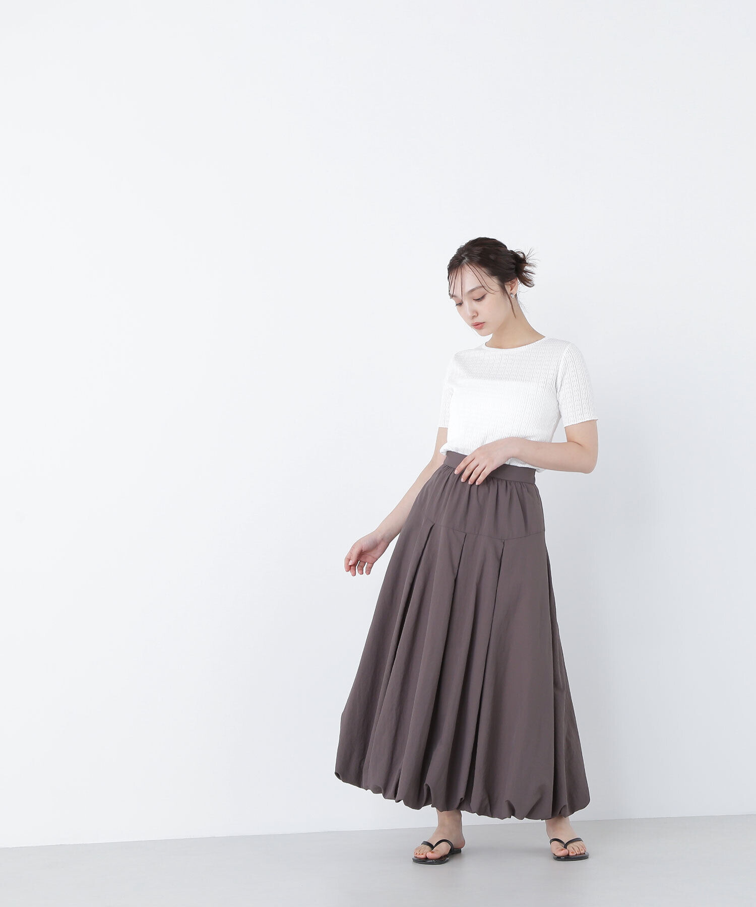  「ふくれジャガードコンパクトトップス」|Tシャツ・カットソー|