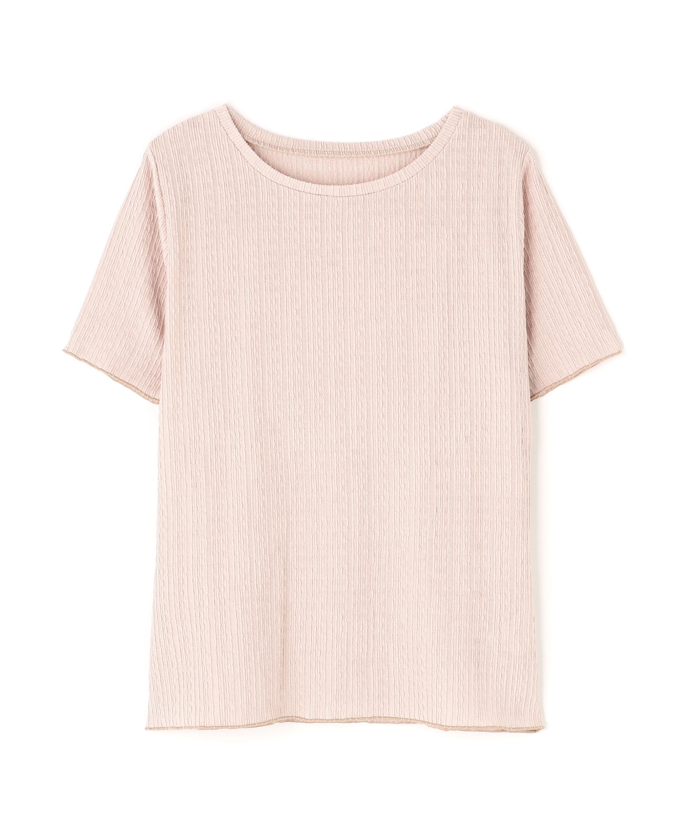  「ふくれジャガードコンパクトトップス」|Tシャツ・カットソー|