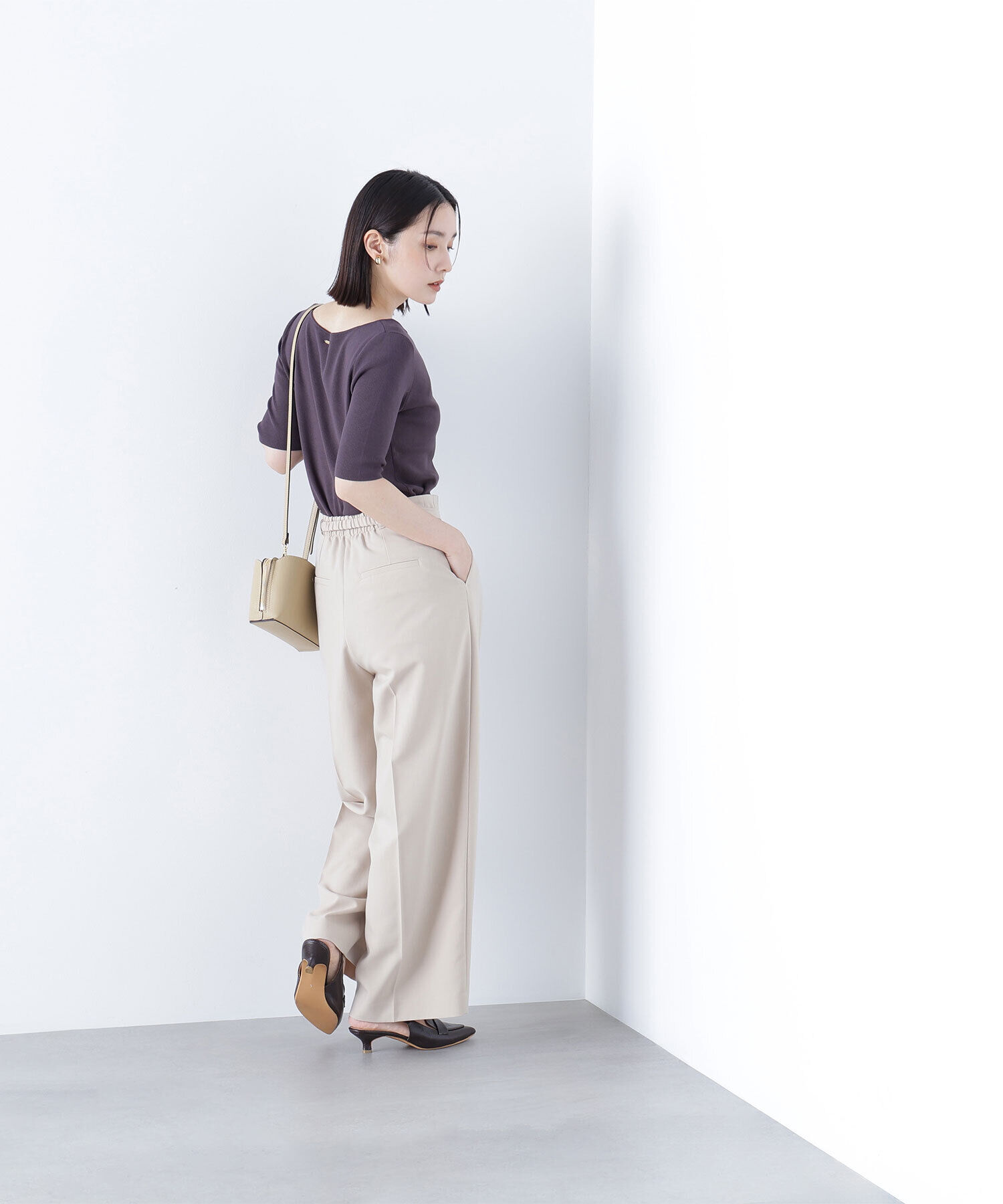  「総針ベーシックシリーズ キーネックニット」|ニット・セーター|