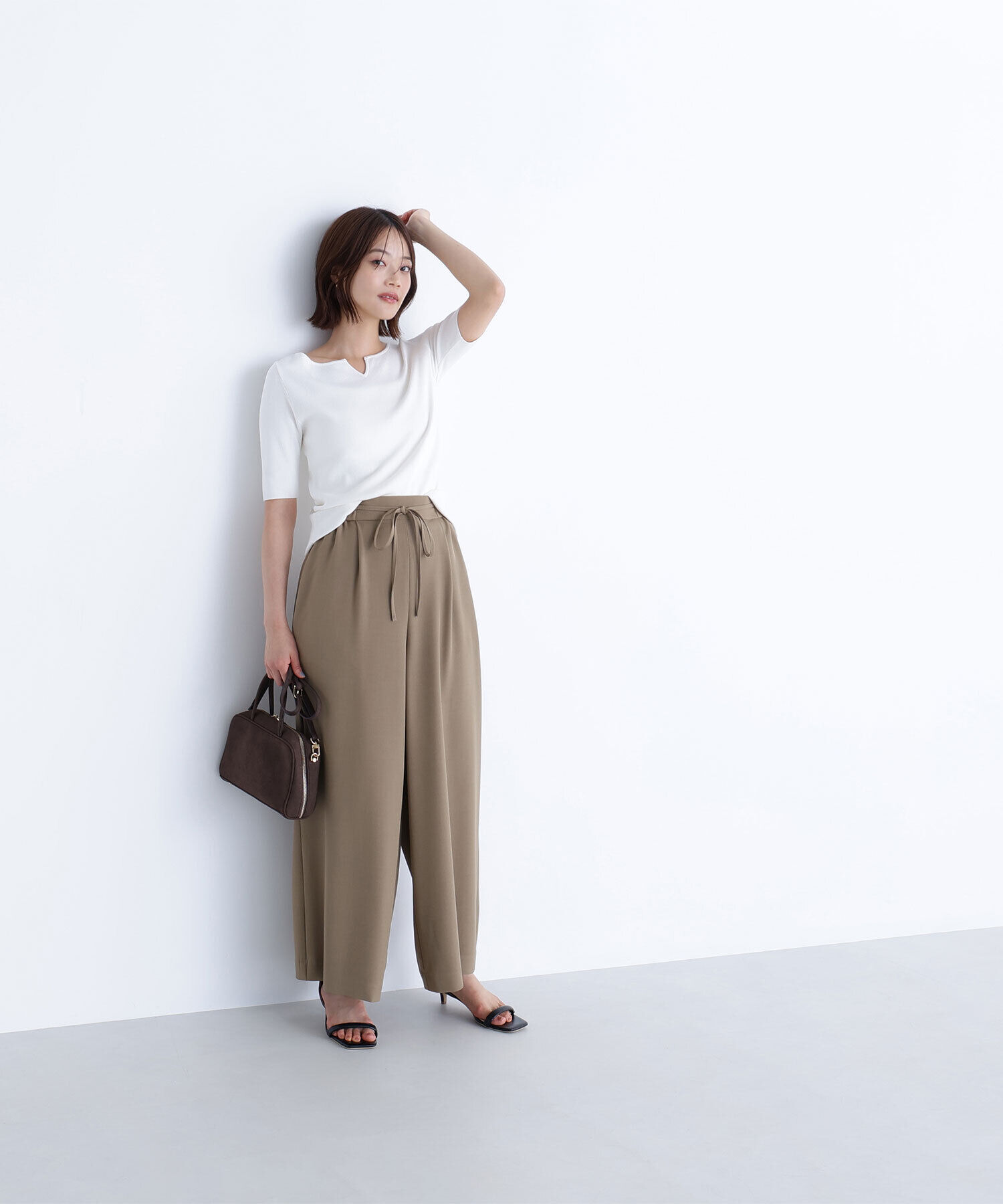  「総針ベーシックシリーズ キーネックニット」|ニット・セーター|