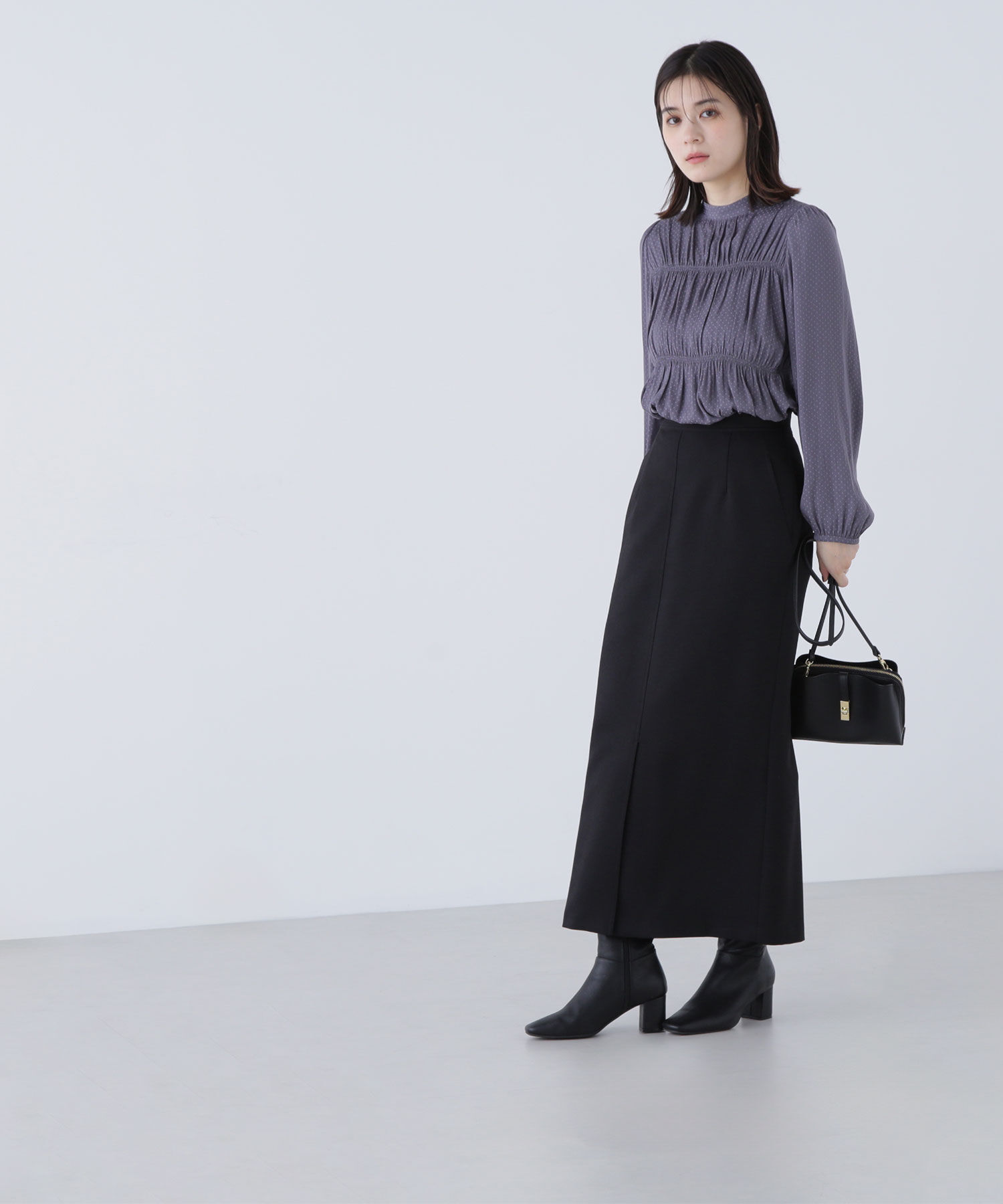  「シャーリングデザインブラウス」|シャツ・ブラウス|