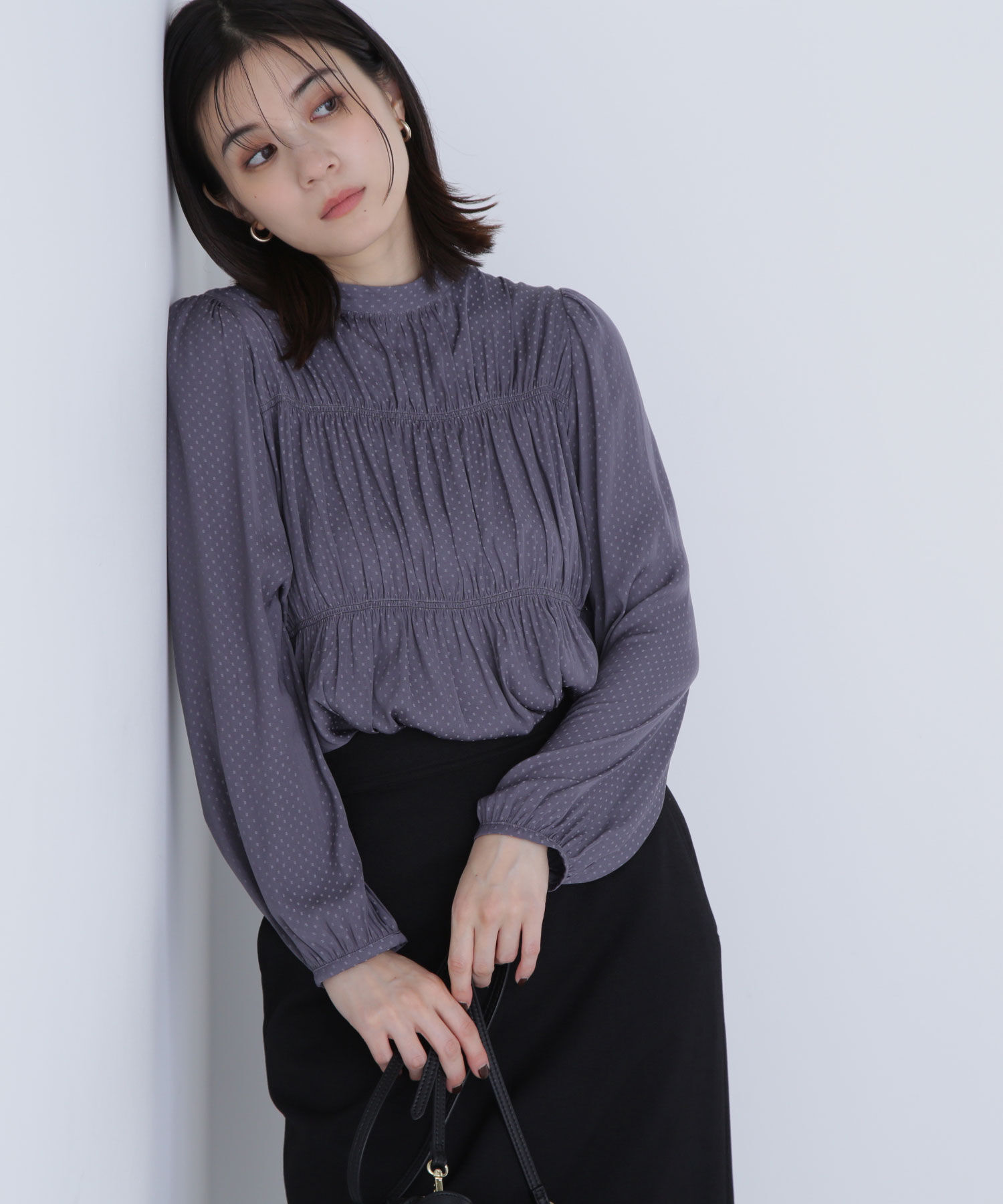  「シャーリングデザインブラウス」|シャツ・ブラウス|